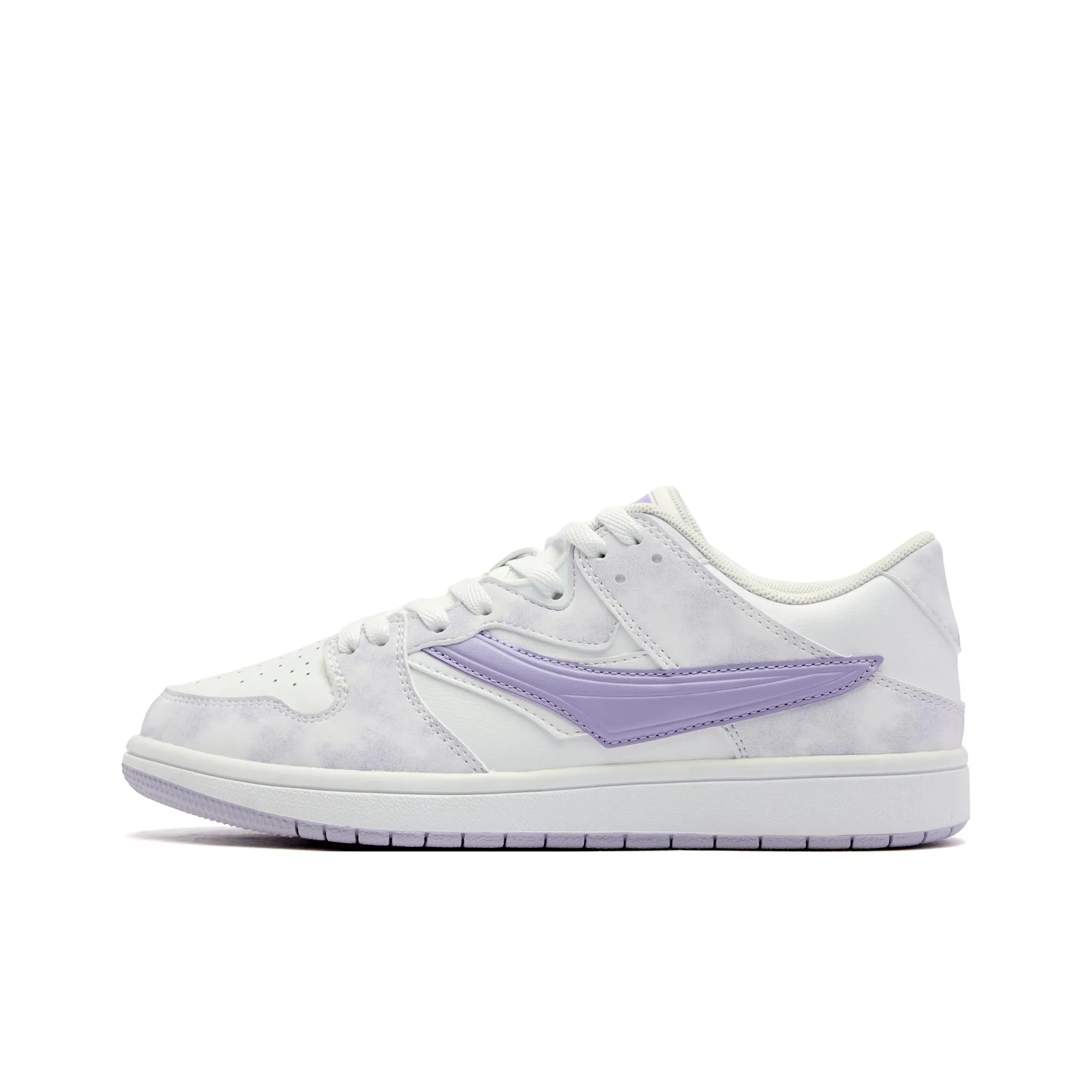QIAODAN Skateboard Shoes Women's Low Top Jordan White Hydrogen Purple