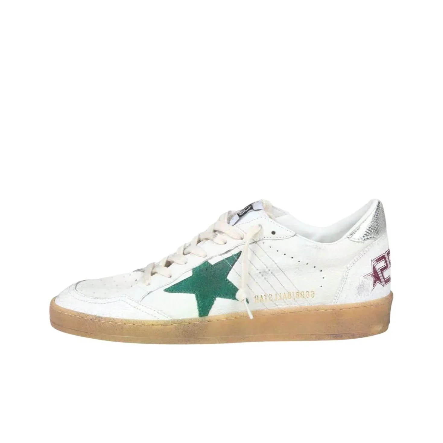 Golden Goose Decor Low Top Skateboard Shoes Men's White Green