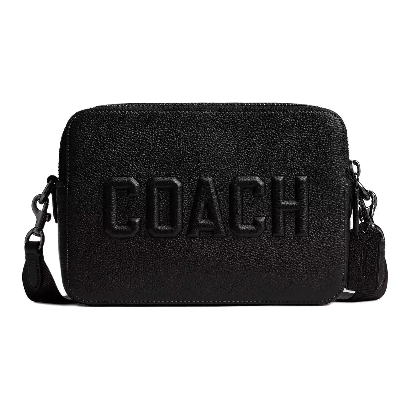 COACH Charter Кожа Сумка через плечо Средняя Мужская Черная