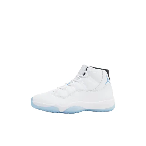 Jordan Air Jordan 11 Детские баскетбольные кроссовки Высокие Белые и синие Kids