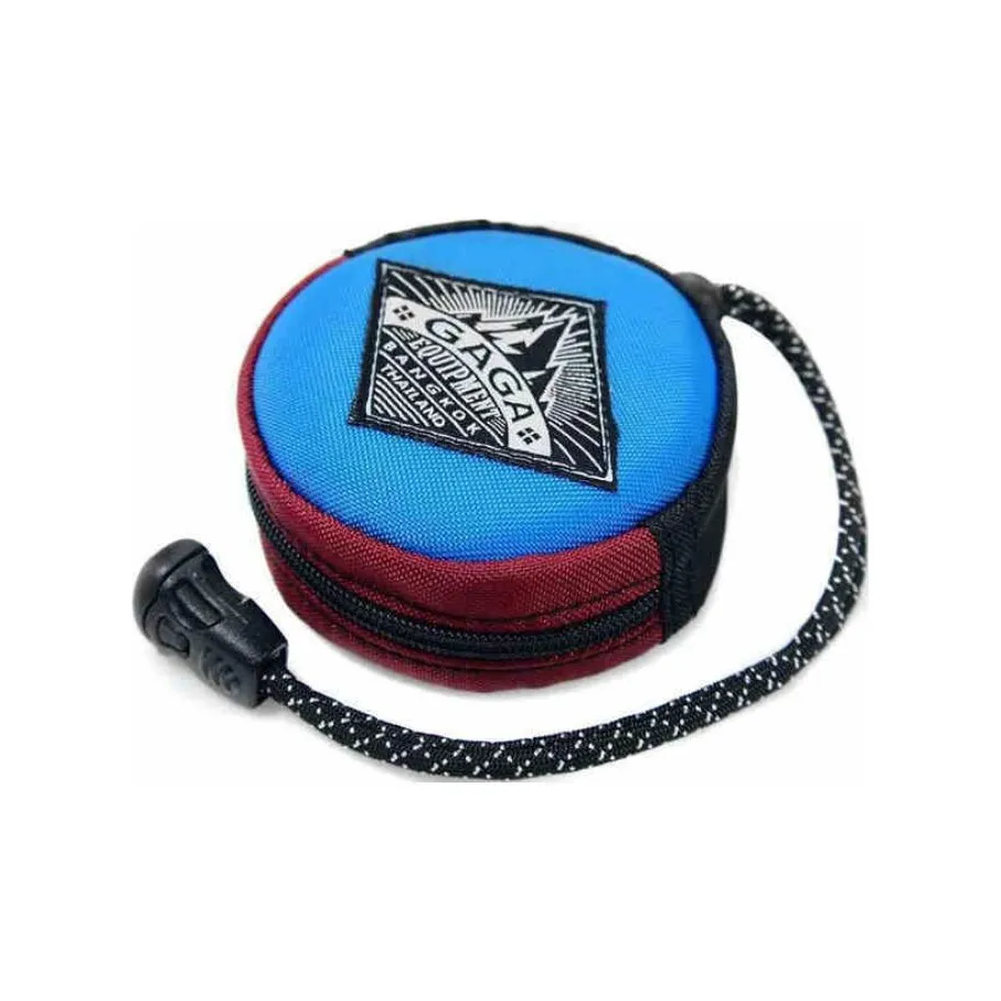 GAGA EQUIPMENT Canvas Key Pouch Mini Unisex Blue Dark Red
