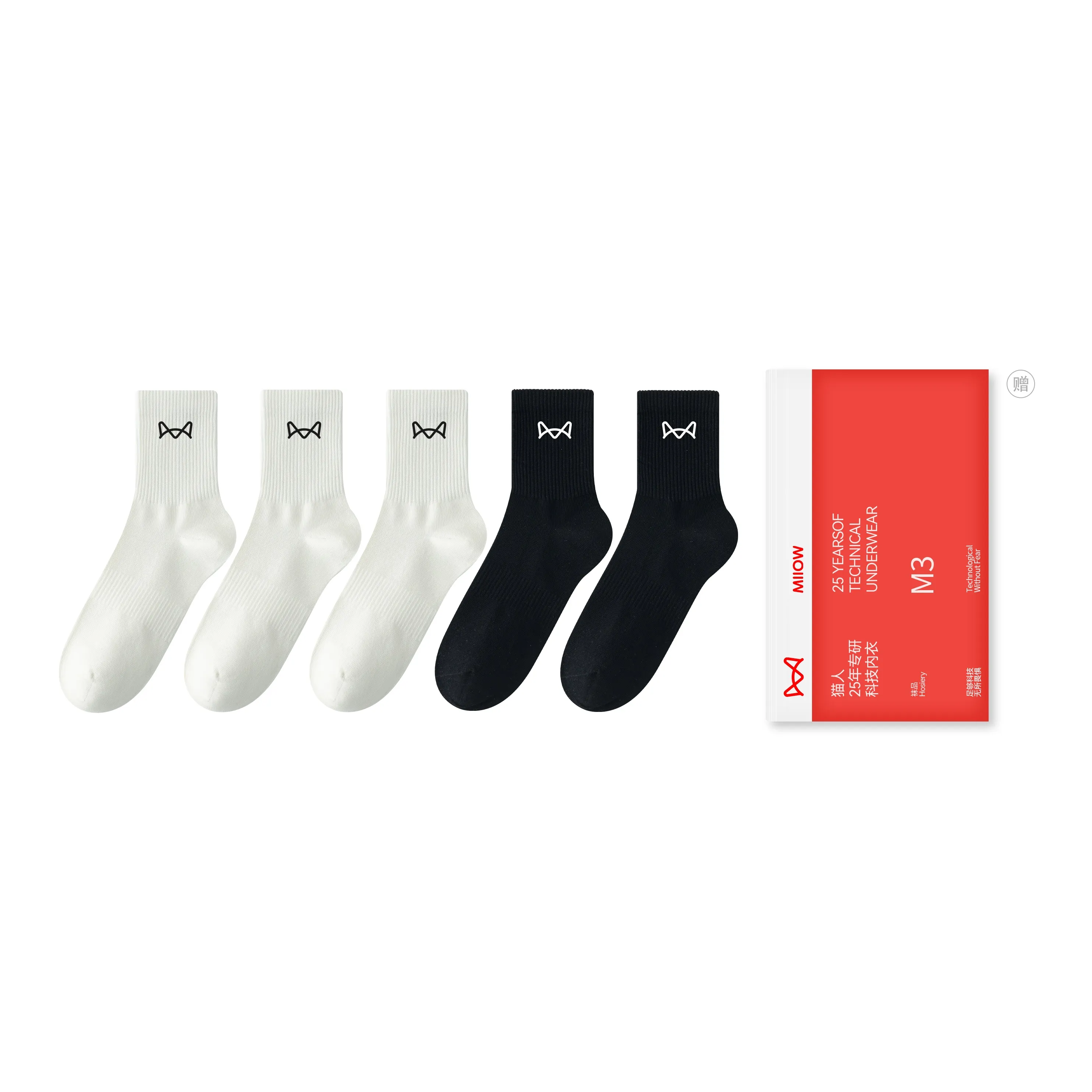 MIIOW Men Mid-Calf Socks
