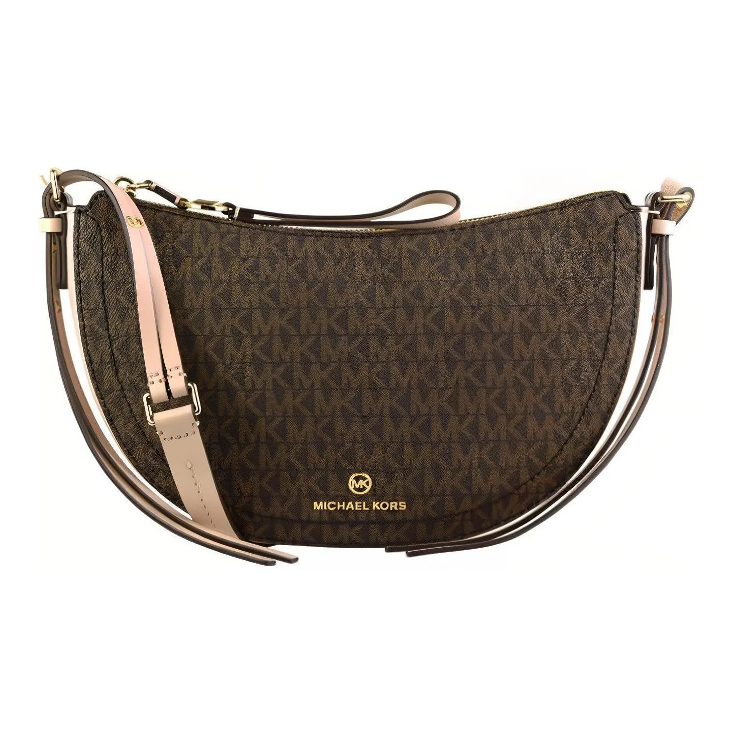 MICHAEL KORS Сумка через плечо из ПВХ с вставками из кожи женская коричневая