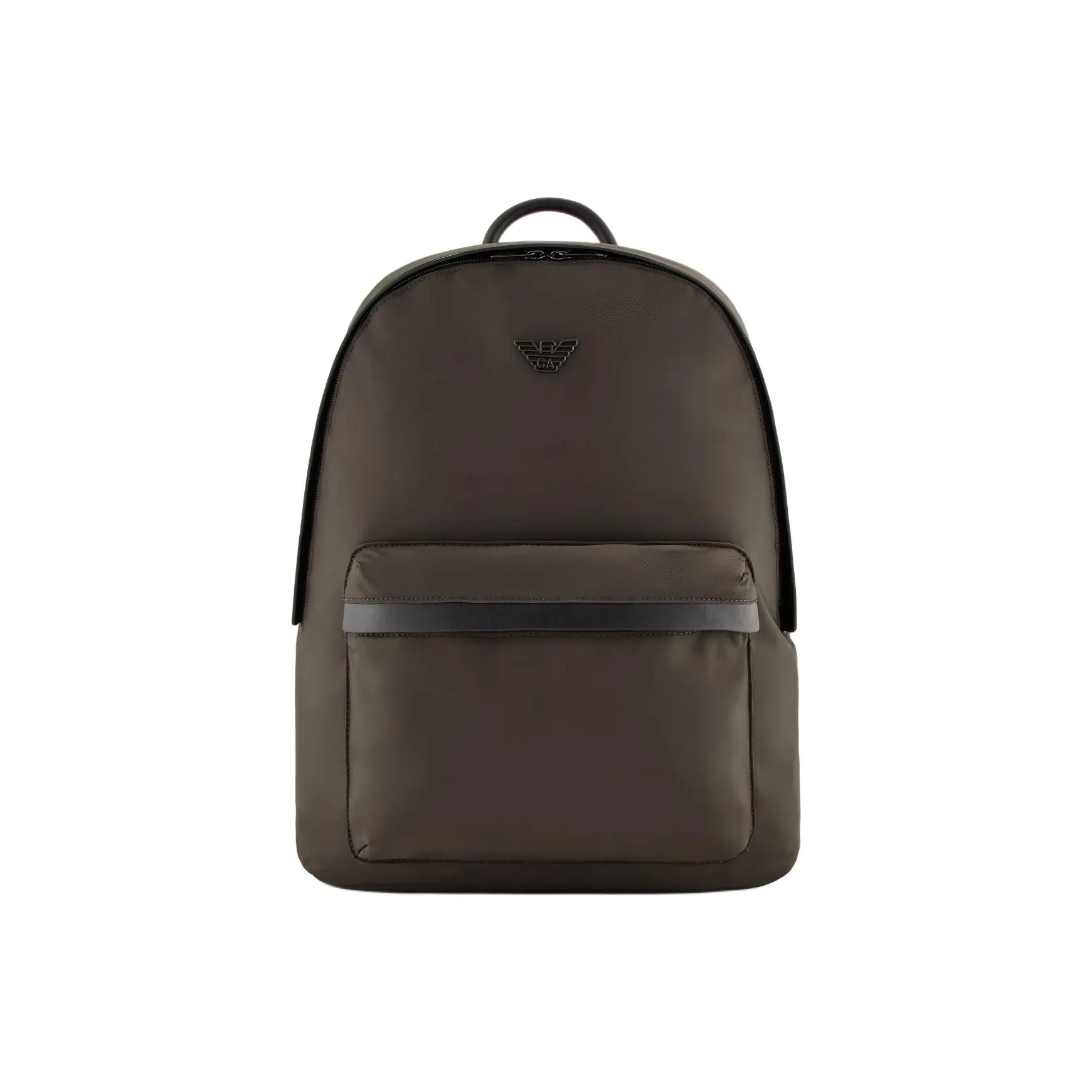 EMPORIO ARMANI Recycled Nylon Backpack Men's Brown Green
