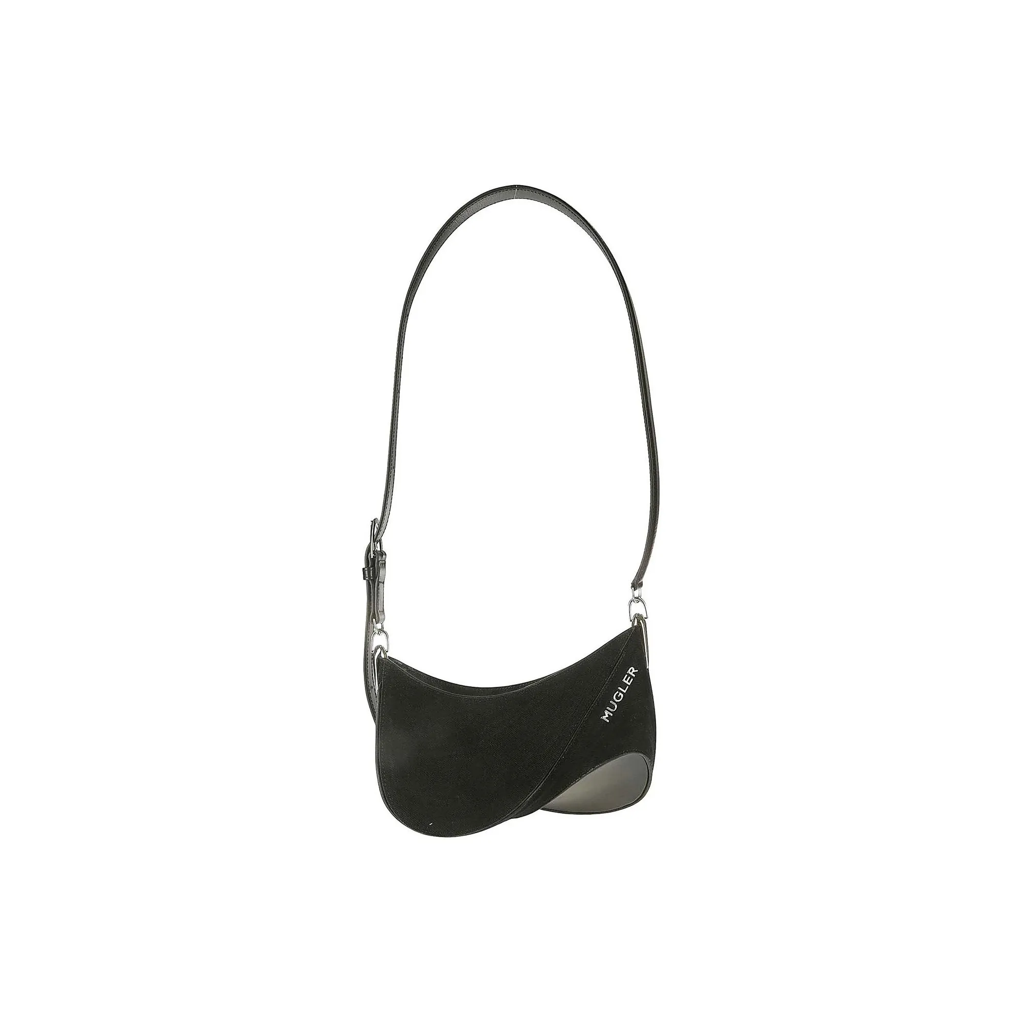Mugler Calfskin Crossbody Bag Shoulder Bag Women's Black