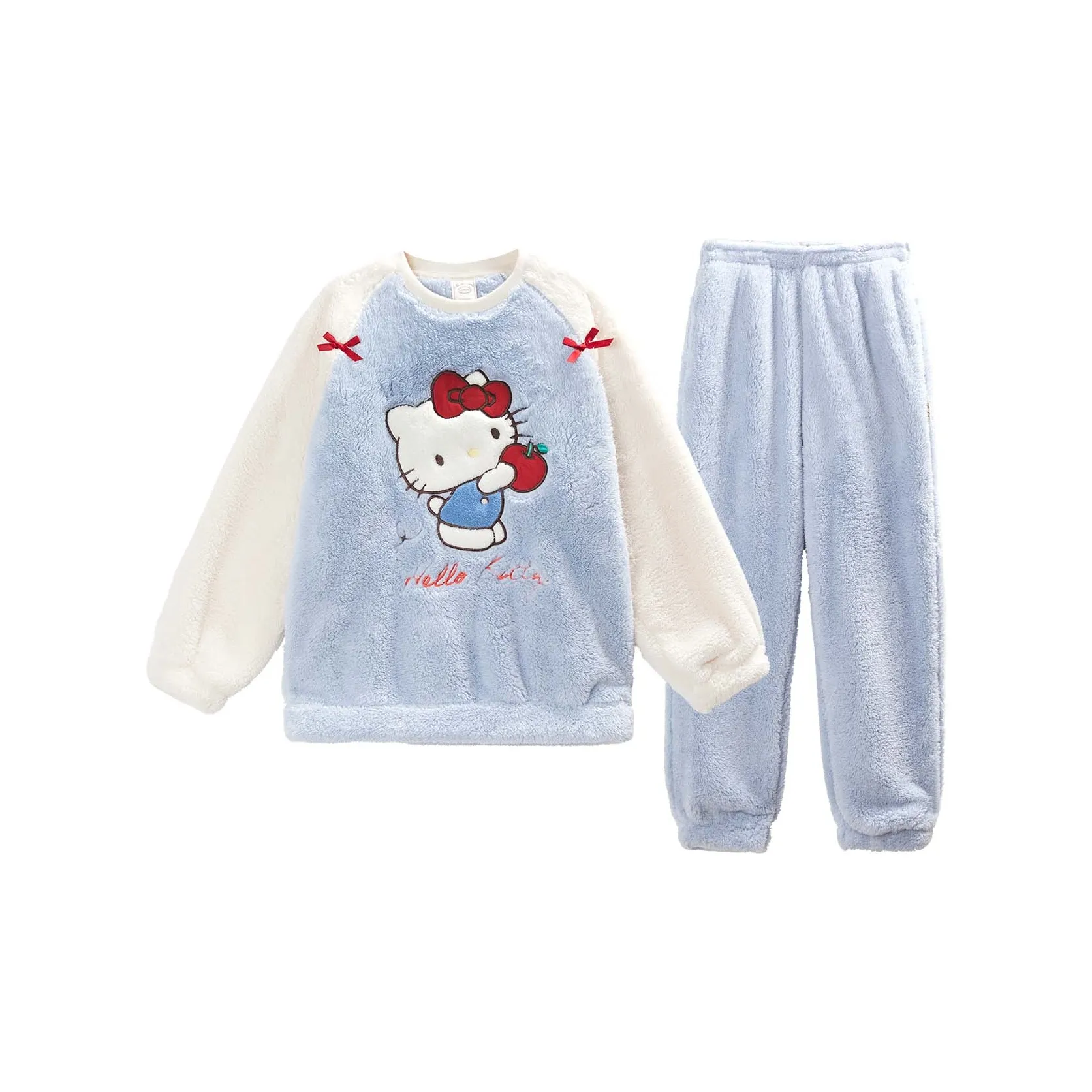 GUKOO x Sanrio Hello Kitty Pajama Set Women
s Aqua Blue