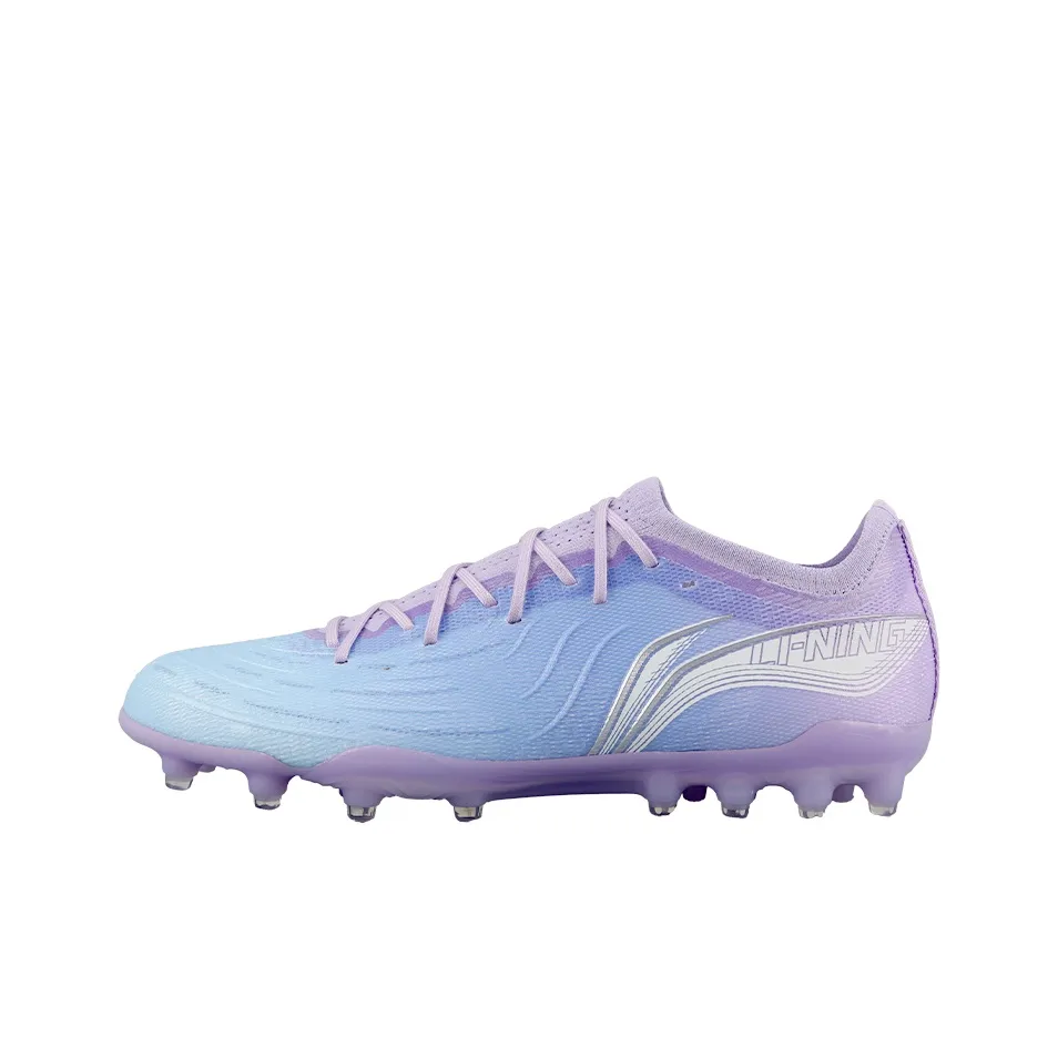 LINING Soccer Shoes Men's Low Top Blue Purple
