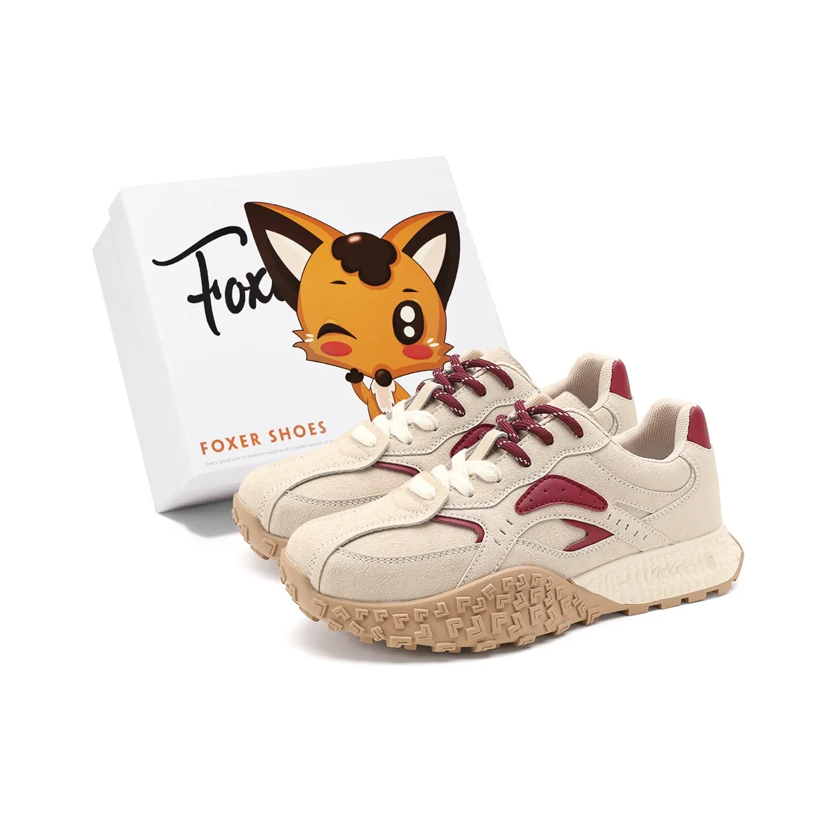FOXER Cushioning, Slip Resistant, And Abrasion Resistant Low Top Chunky Sneakers Women's