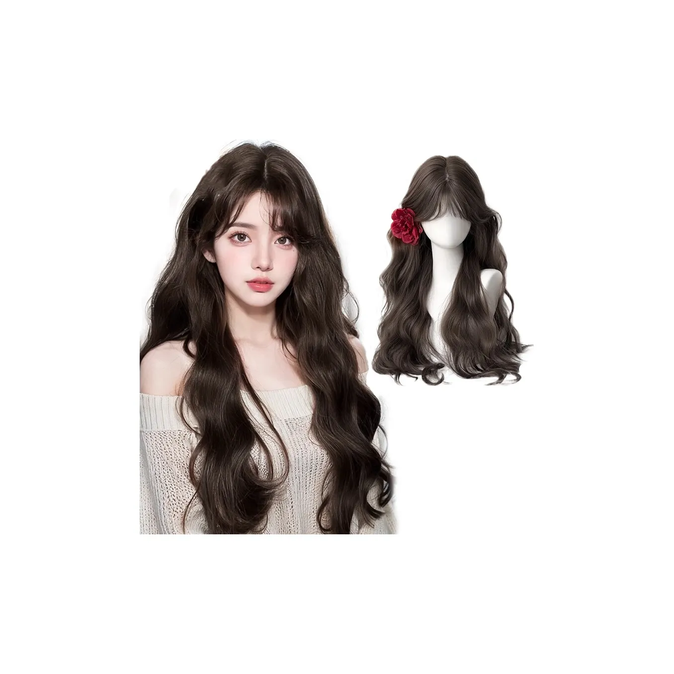 TIANKONGSHU Французский Рябь Узор Заплетки для волос 55 см