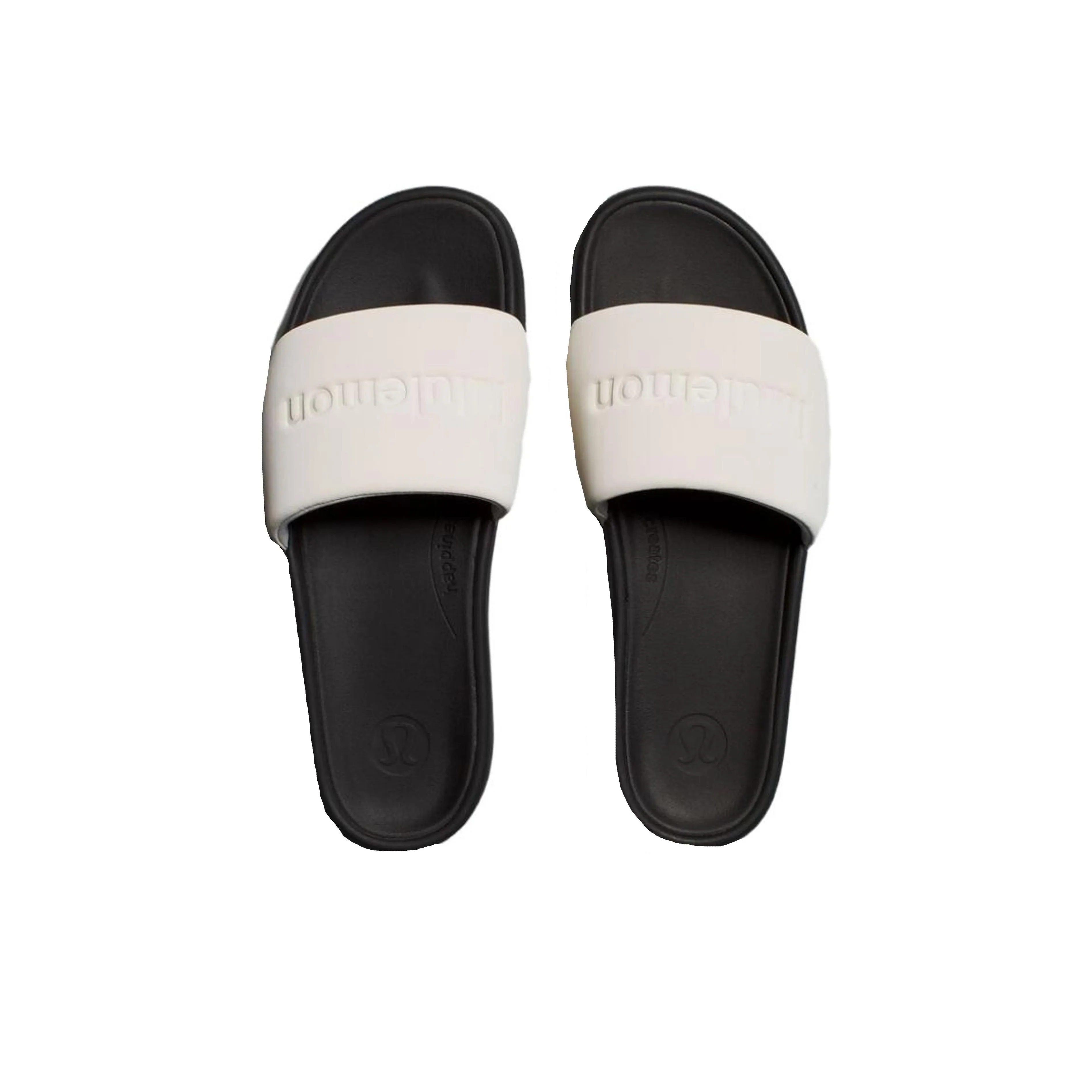 Lululemon Restfeel Slide Slip Resistant Abrasion Resistant Slide Slippers Men's White Black