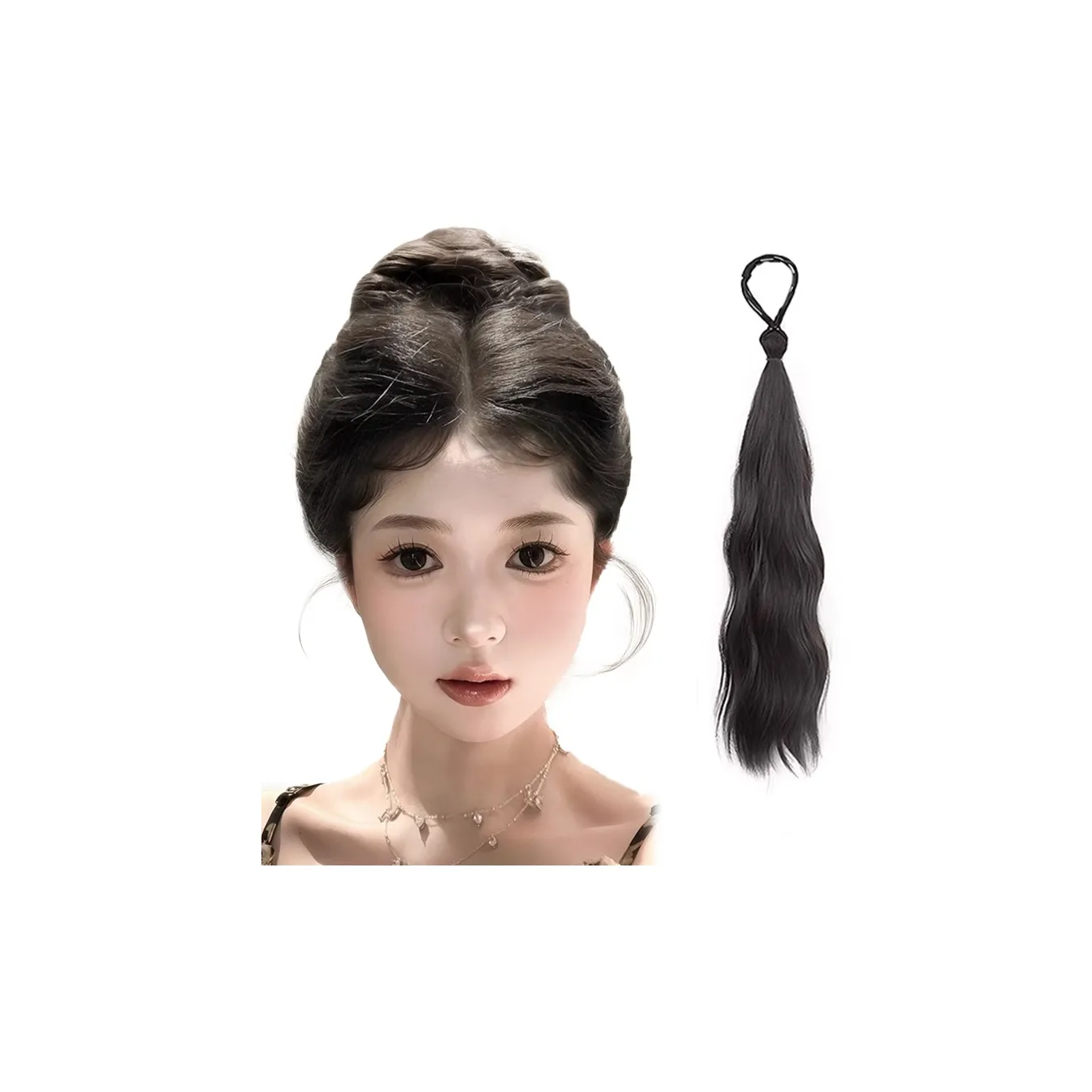 TIANKONGSHU Натуральный стиль Bun для богатых наследниц париков