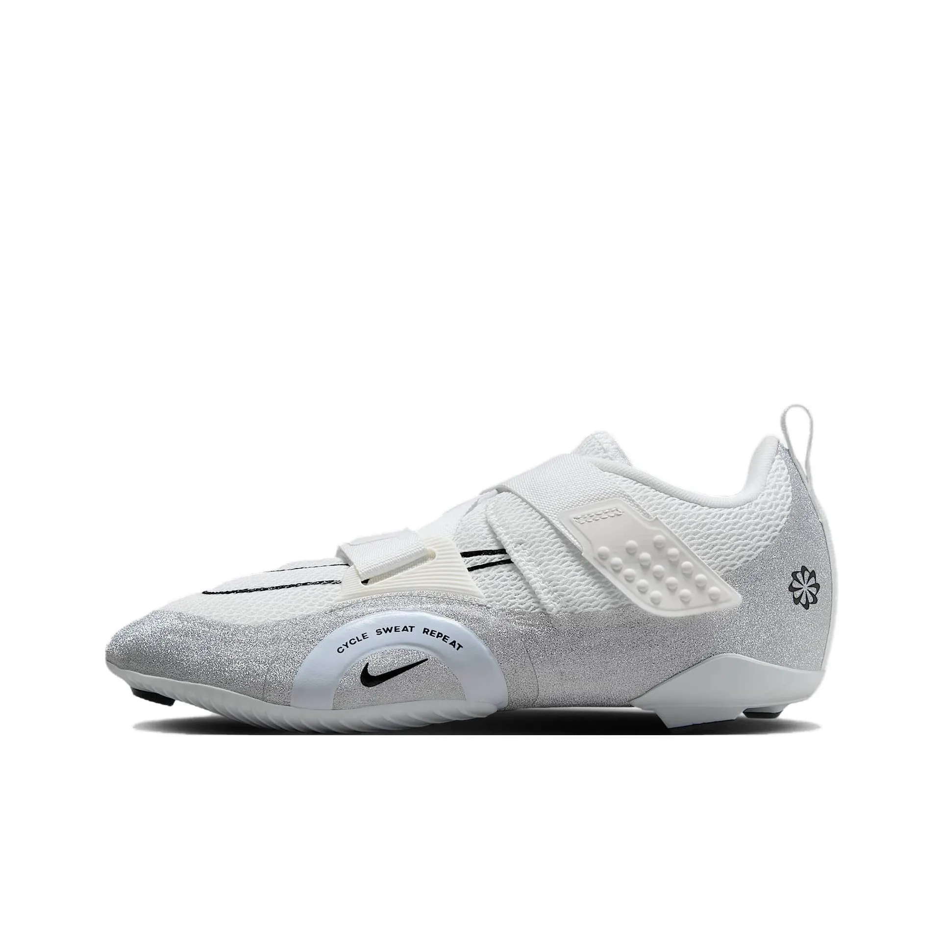 Nike SuperRep Anti Slip Wear Resistant Low Top Cycling Shoes Women's White