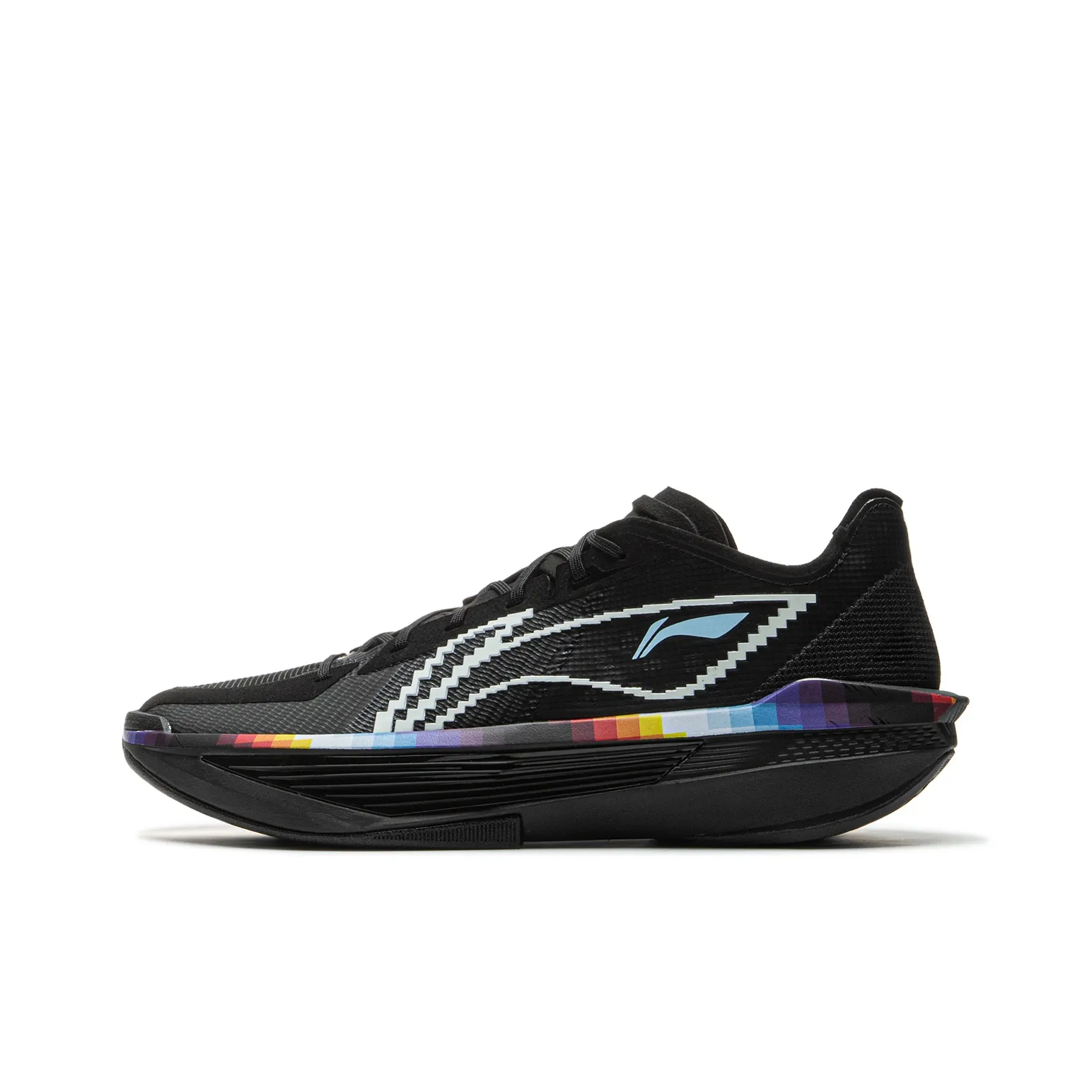 LiNing Ultra Light Cushioning, Slip Resistant, Abrasion Resistant, Rebound Grip Low Top Basketball Shoes Men's Black
