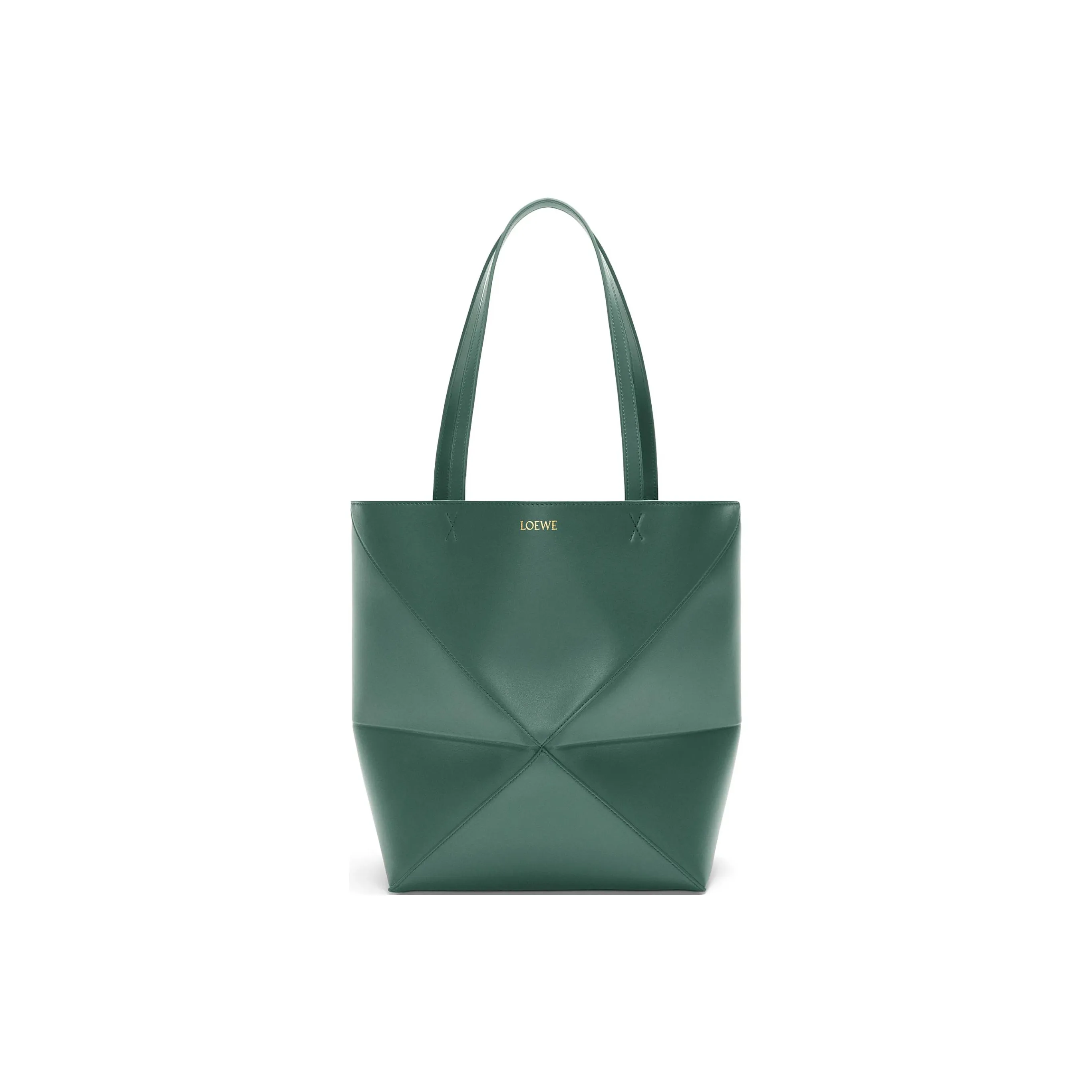 LOEWE Puzzle Fold Calfskin Tote Bag, Shopping Bag, Handbag, Shoulder Bag Medium Size Women's Vetiver Green