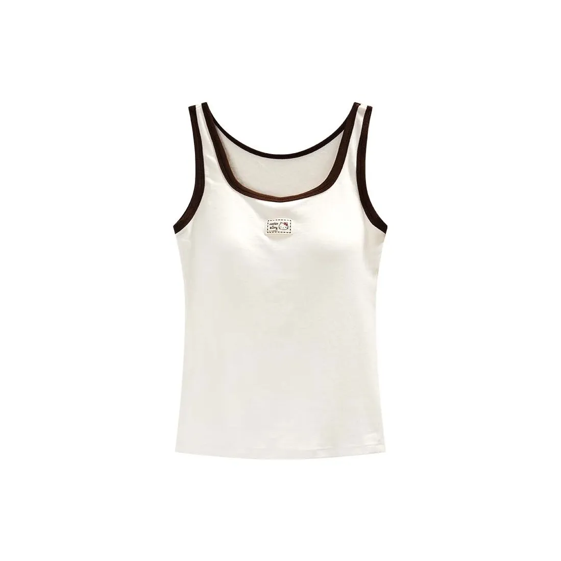 GUKOO x Sanrio Hello Kitty Tank Top Women's Light Cream Apricot