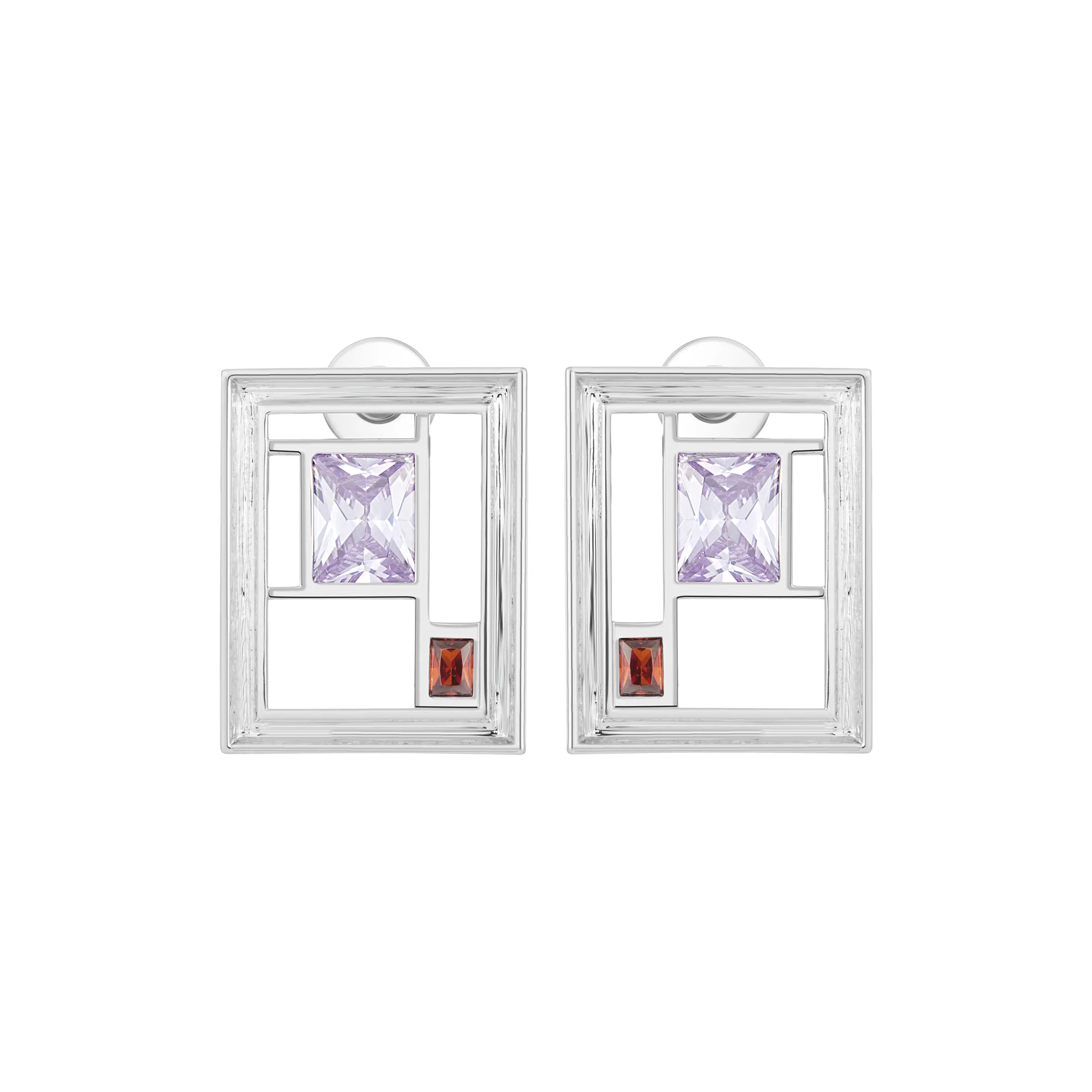 Серьги ACC SPACE с покрытием из 18-каратного золота медные унисекс