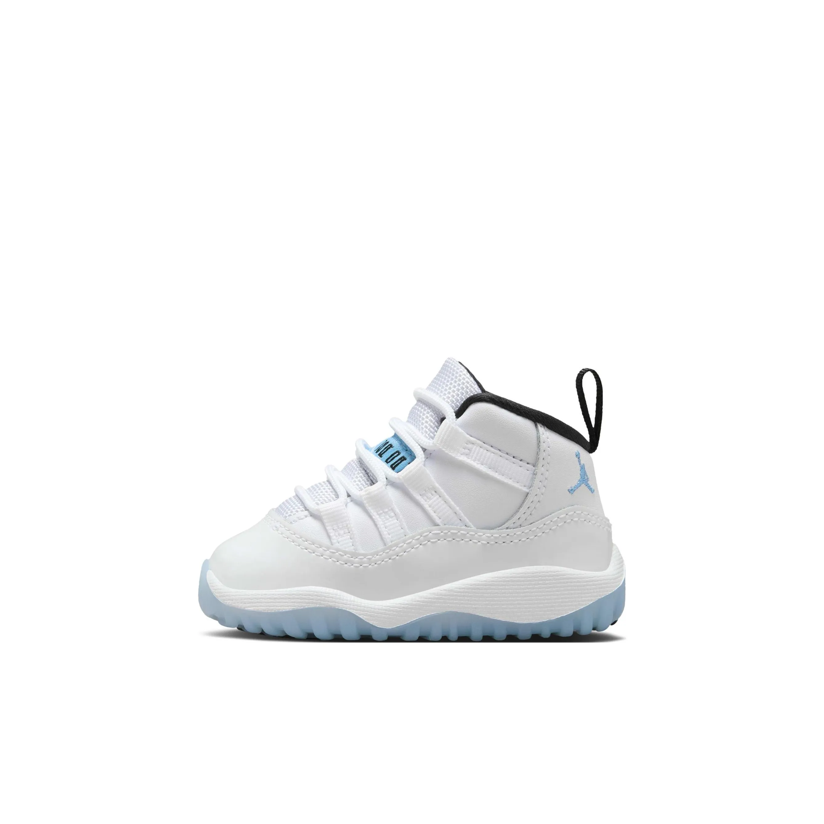 Jordan Air Jordan 11 Нижняя юбка Устойчивая к истиранию Высокий топ Обувь для малышей Белый и синий цвет Для младенцев и малышей