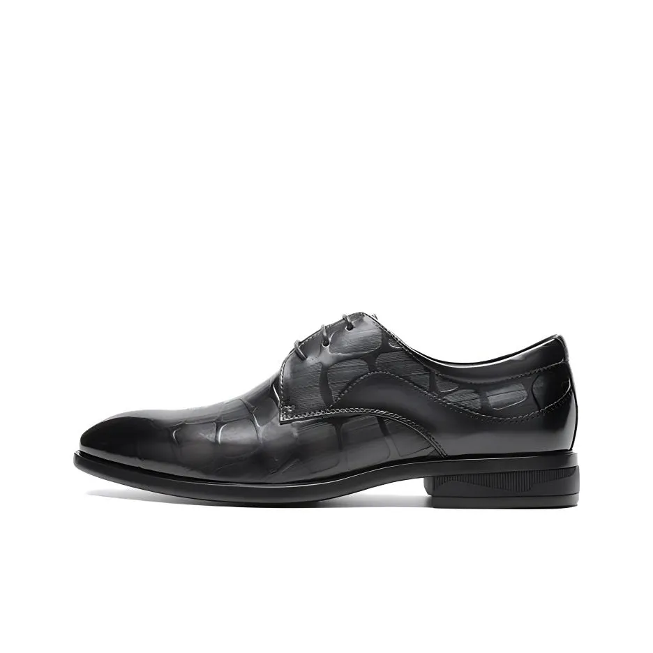 AOKANG Dress Shoes Men's Smoke Gray
