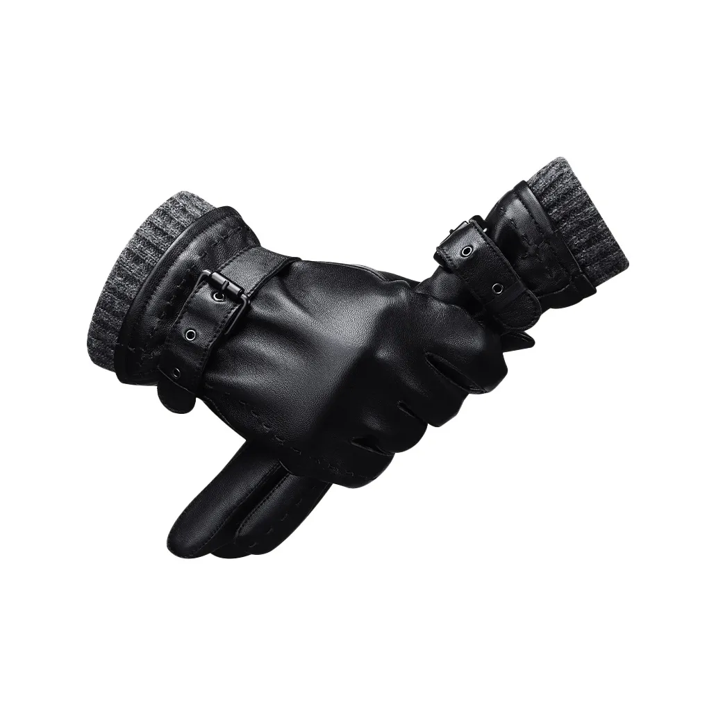 Cheekkiss Овчина Перчатки Мужские Черные