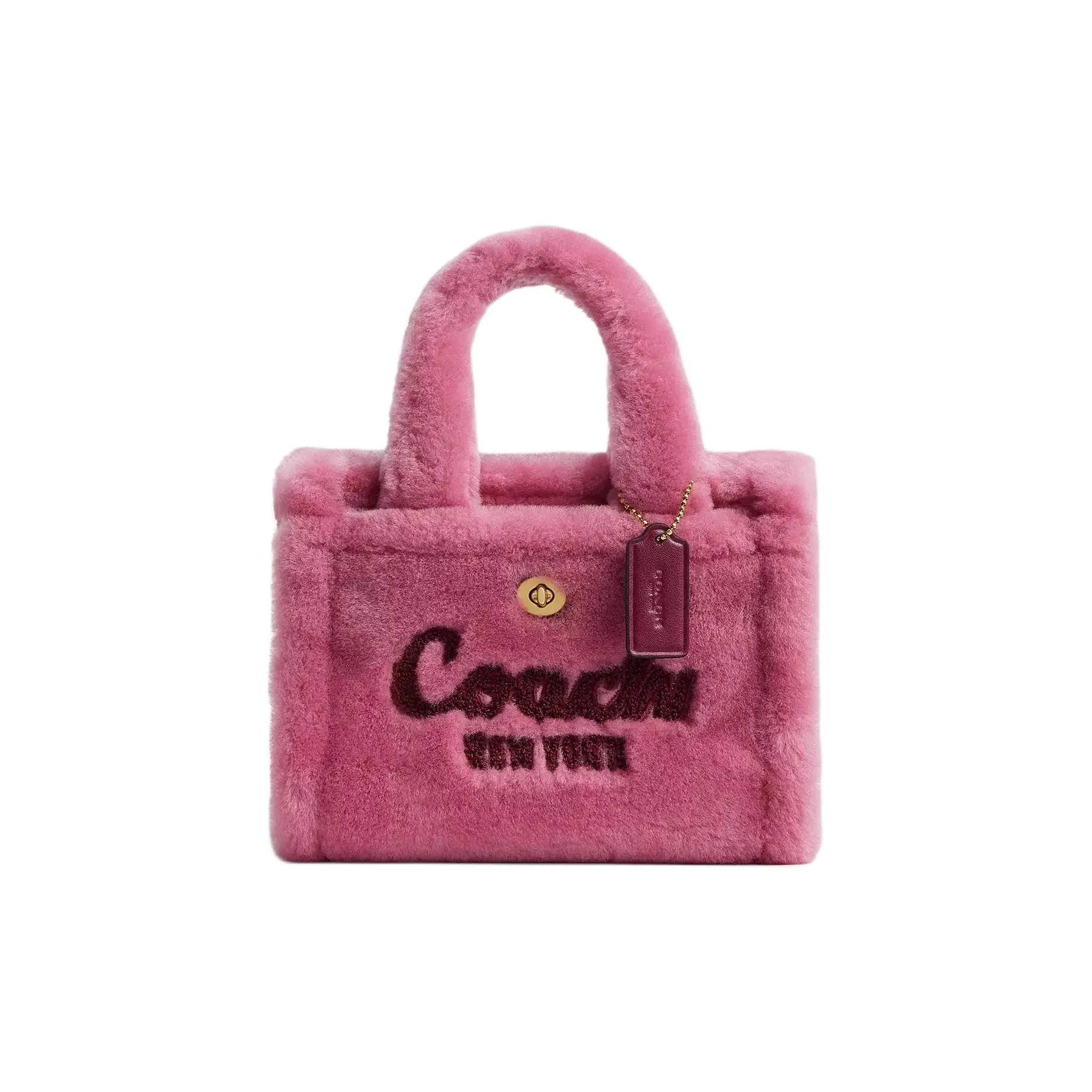 COACH Cargo Shearling Crossbody One Shoulder Handbag Mini Women's Rose Pink