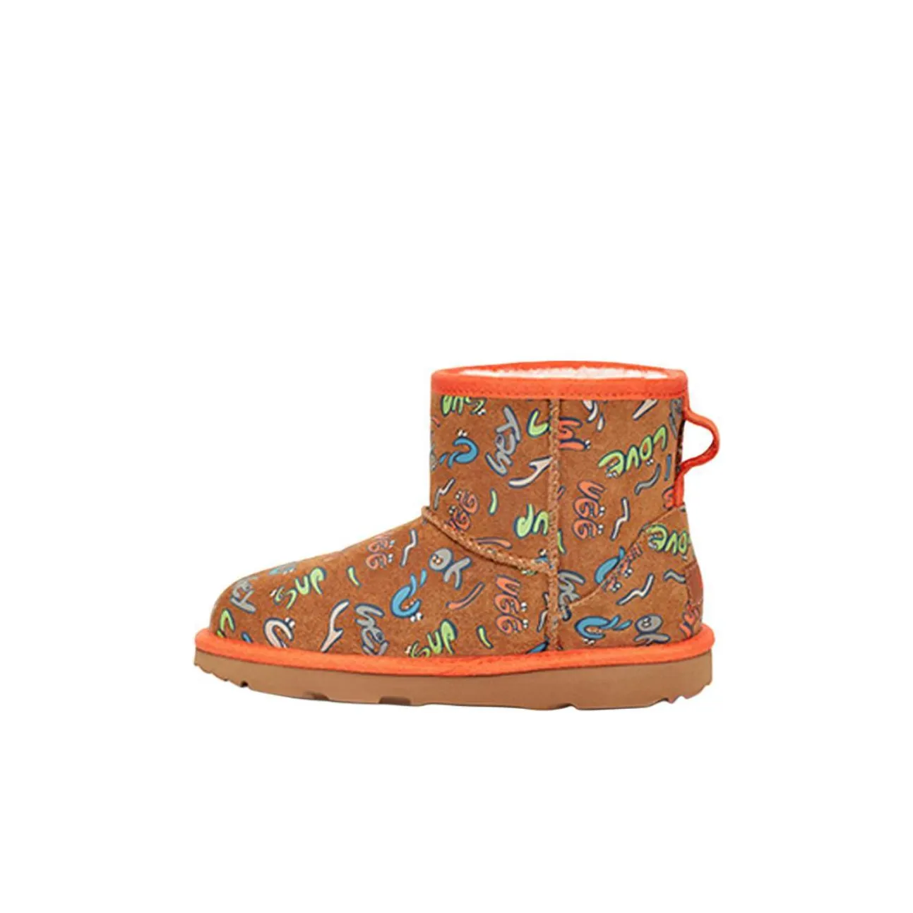 UGG CLASSIC MINI Противоскользящие устойчивые к истиранию детские ботинки коричневые детские