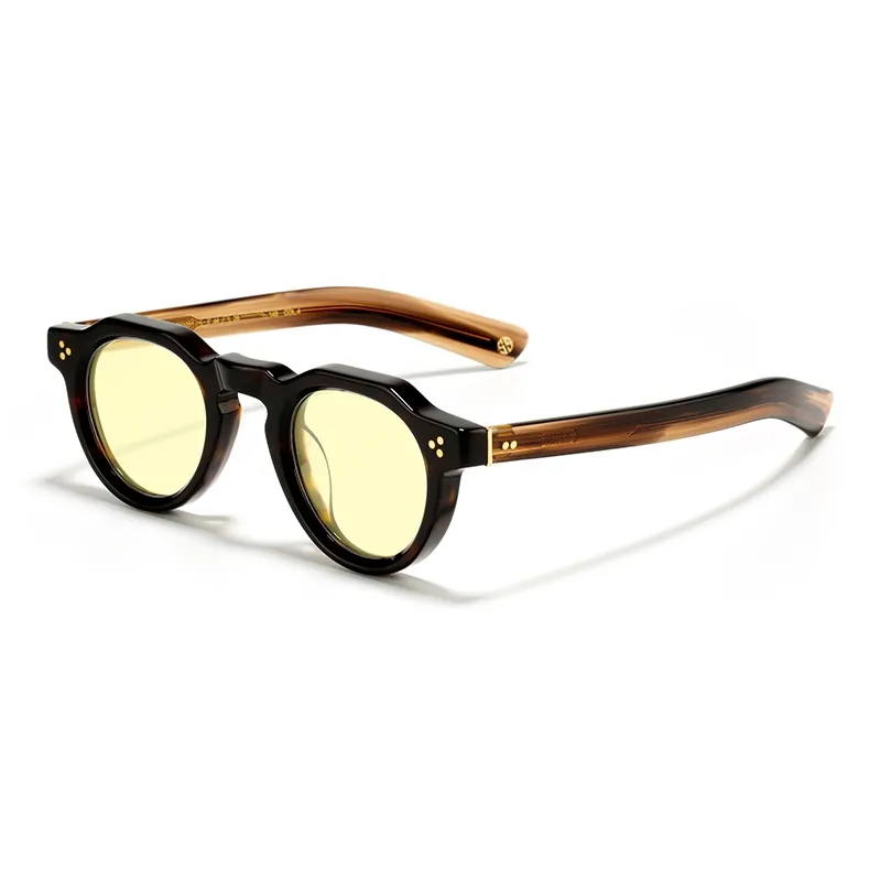 SUPER SUNG Plate Frame Round Sunglasses Unisex