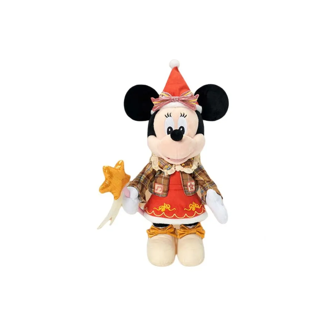 Disney 2024 Winter Mickey Collection Минни Toy Куклы Плюшевая кукла 19 см Высота Шанхайский Дисней