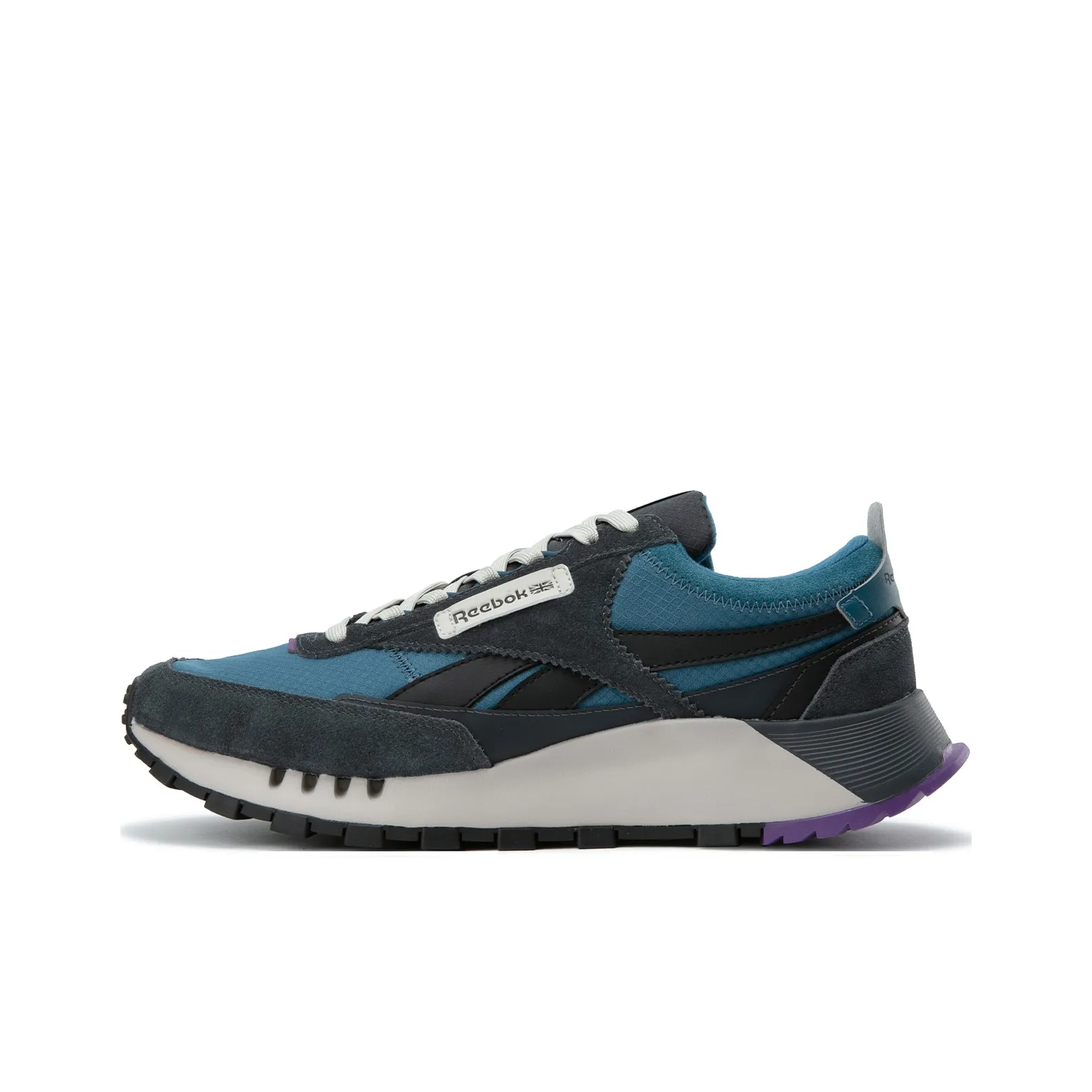 Reebok CL LEGACY W+ Anti Slip And Wear Resistant Height Increasing Low Top Running Shoes Unisex Black Blue