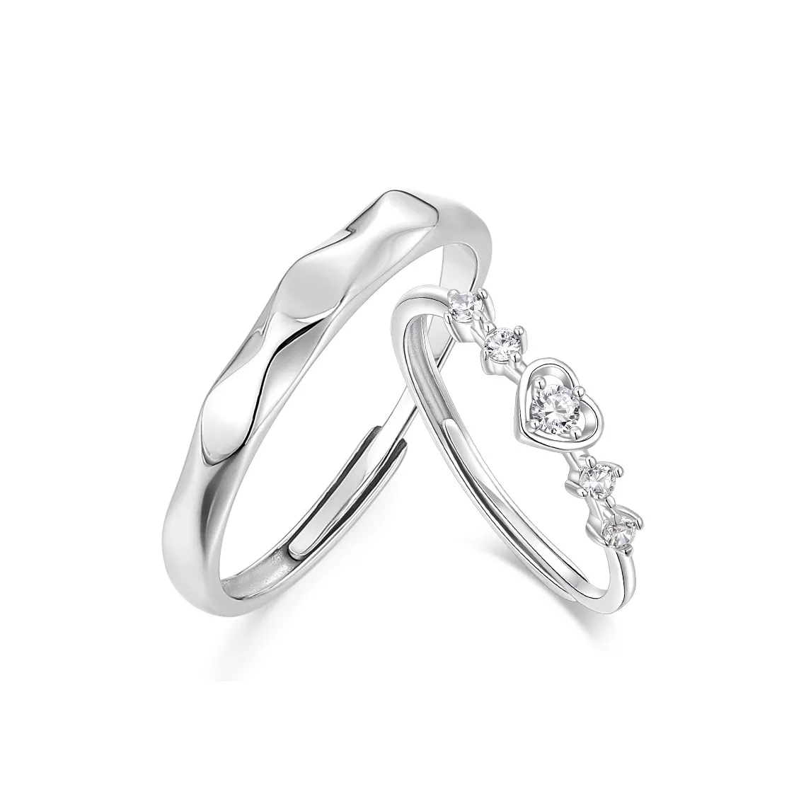 KADER 925 Sterling Silver Rings Unisex Silver