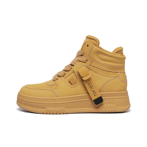 EBLAN Кроссовки для скейтбординга High Top Желтые с флисовой подкладкой Женские