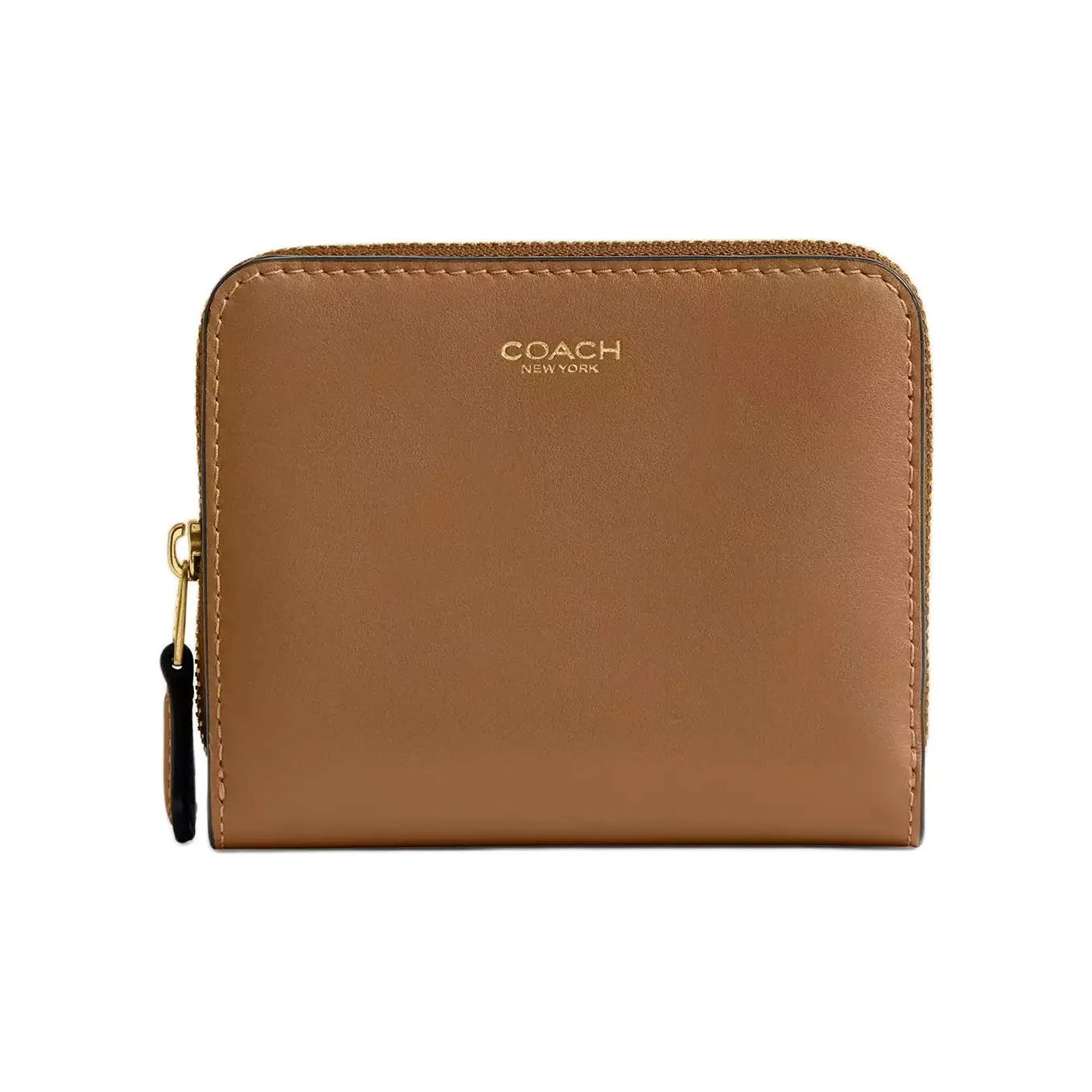 COACH Calfskin Wallet Mini Women's Honey Brown