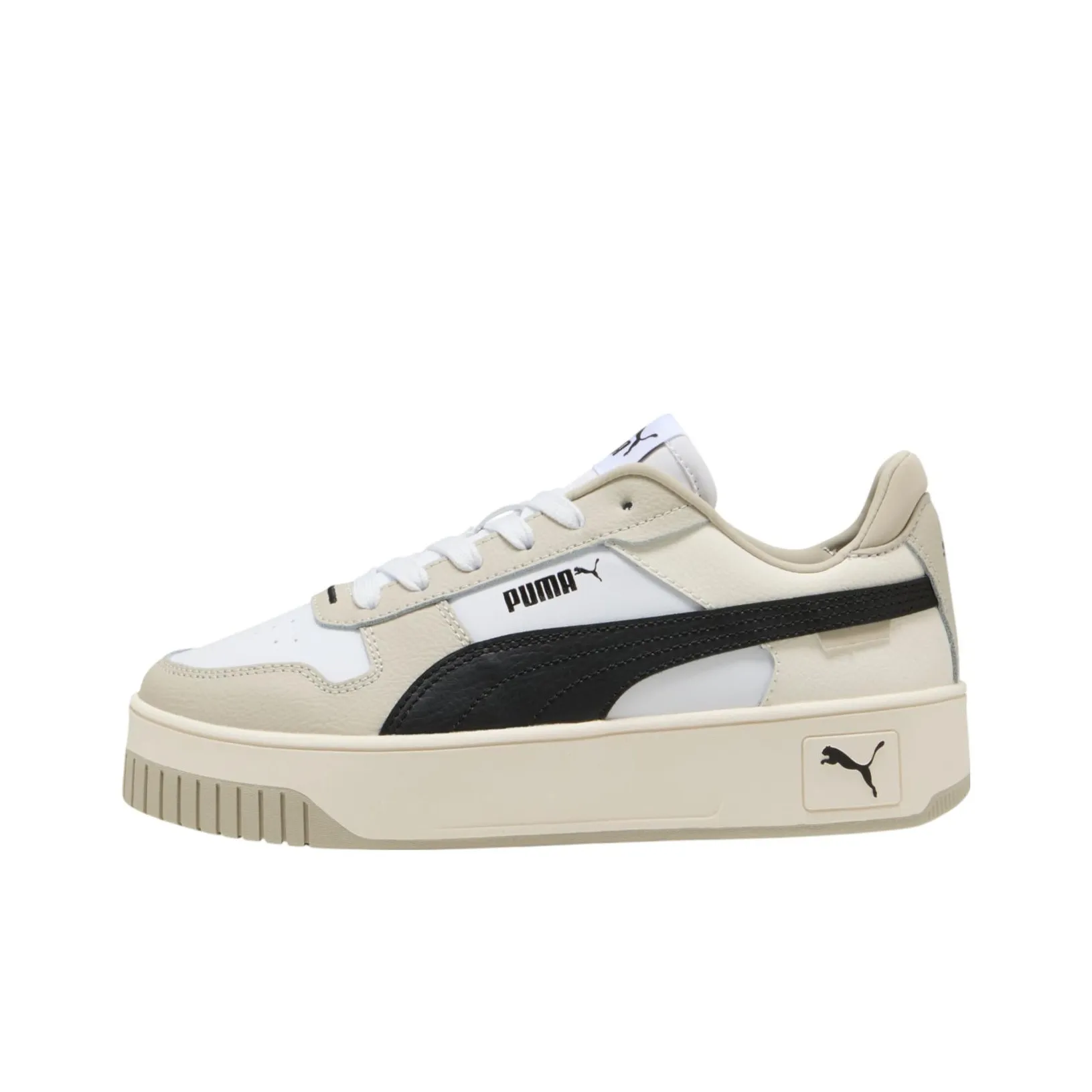 PUMA Carina Street Low Топ Скейтборд Кроссовки Унисекс Бежевый Белый Черный