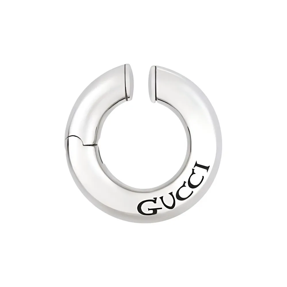 GUCCI Металл Нижняя заколка On Серьги Унисекс Серебряный