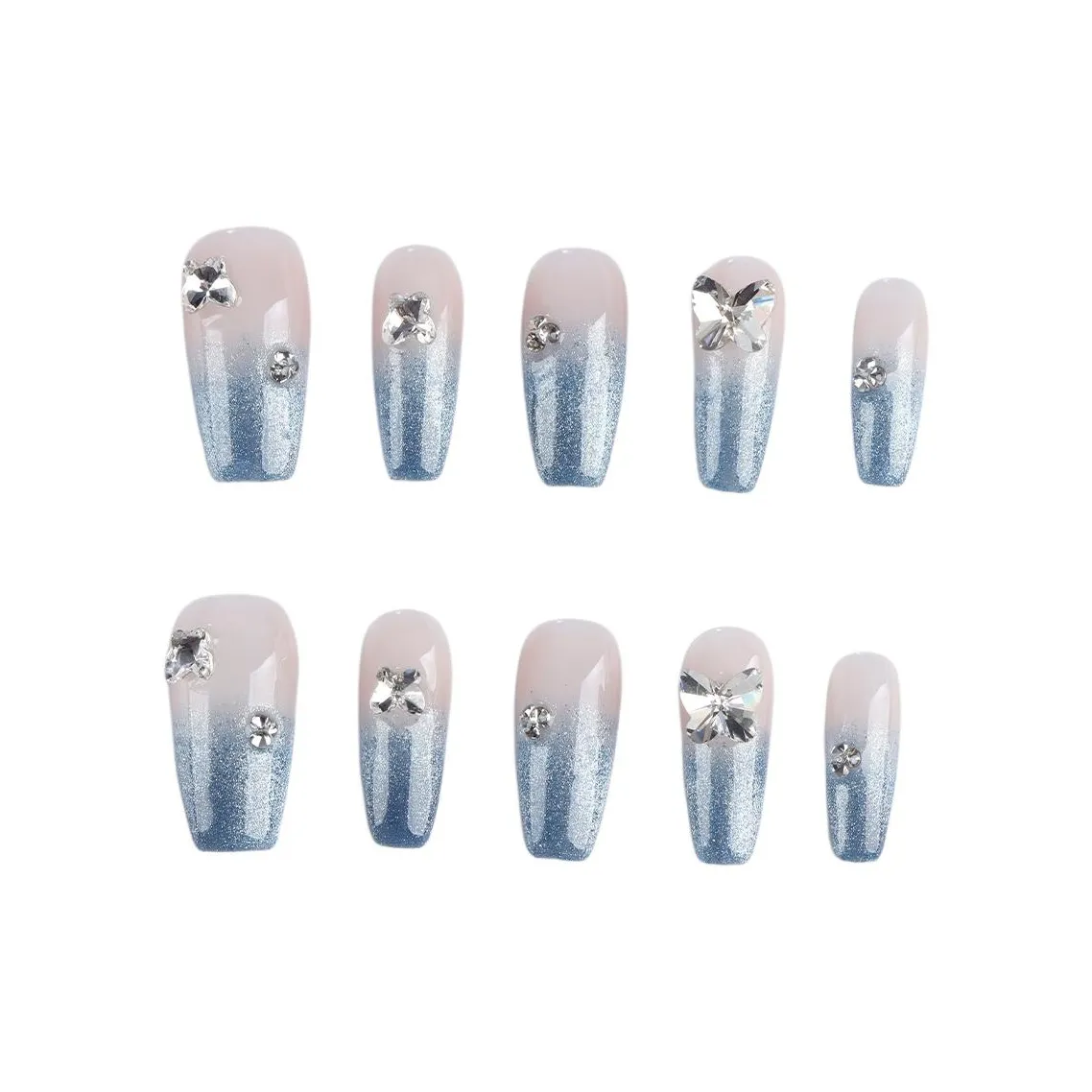 Song Biography Синий Градиентный Кошачий глаз PURE And Seductive LADY Стиль Осветляющий Nail Art 25 мм Средний LADDER