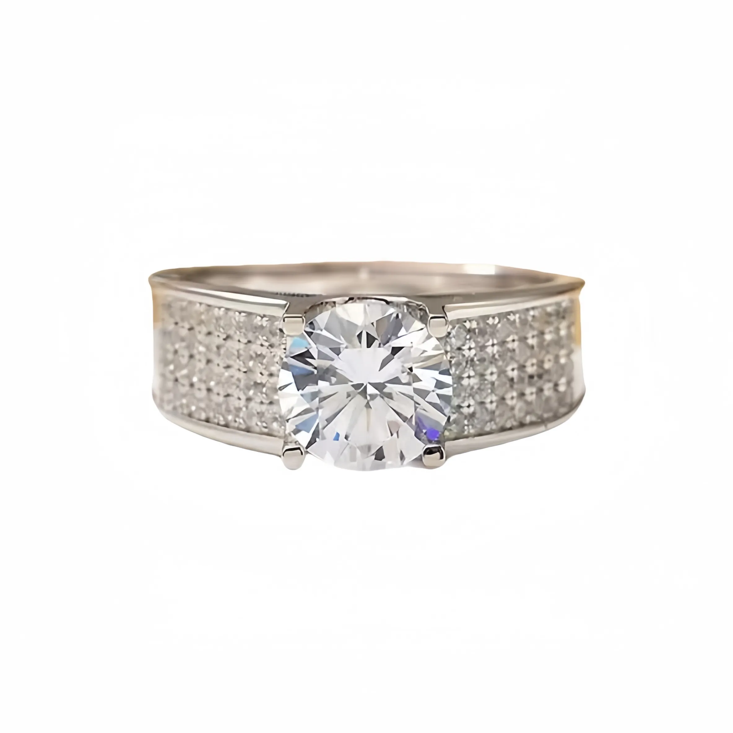 Stone On The Line S925 Silver Rings Men's