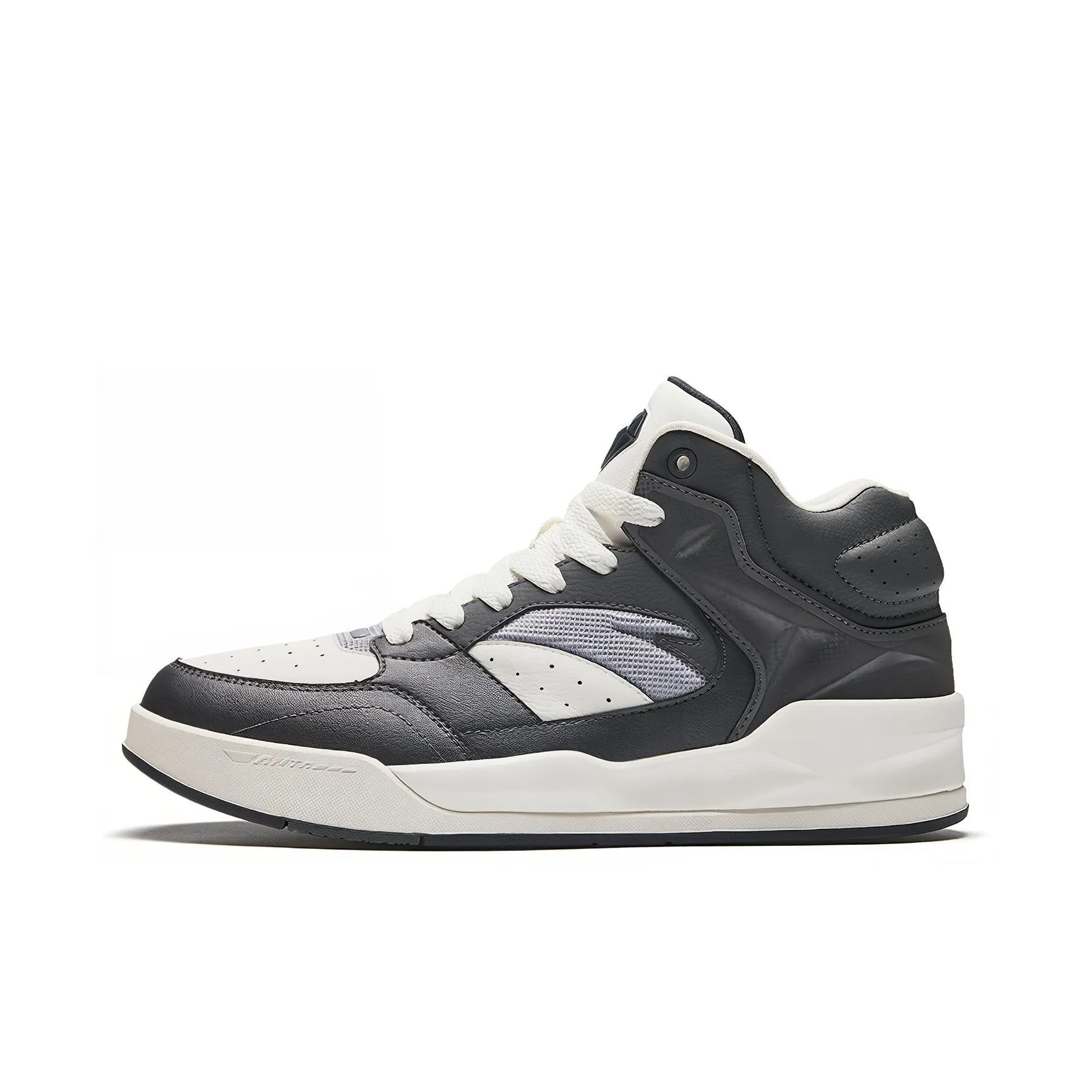 ANTA Антискользящая и износостойкая визуально увеличивающая высоту высокая кеды для скейтбординга Мужские Черно-белые