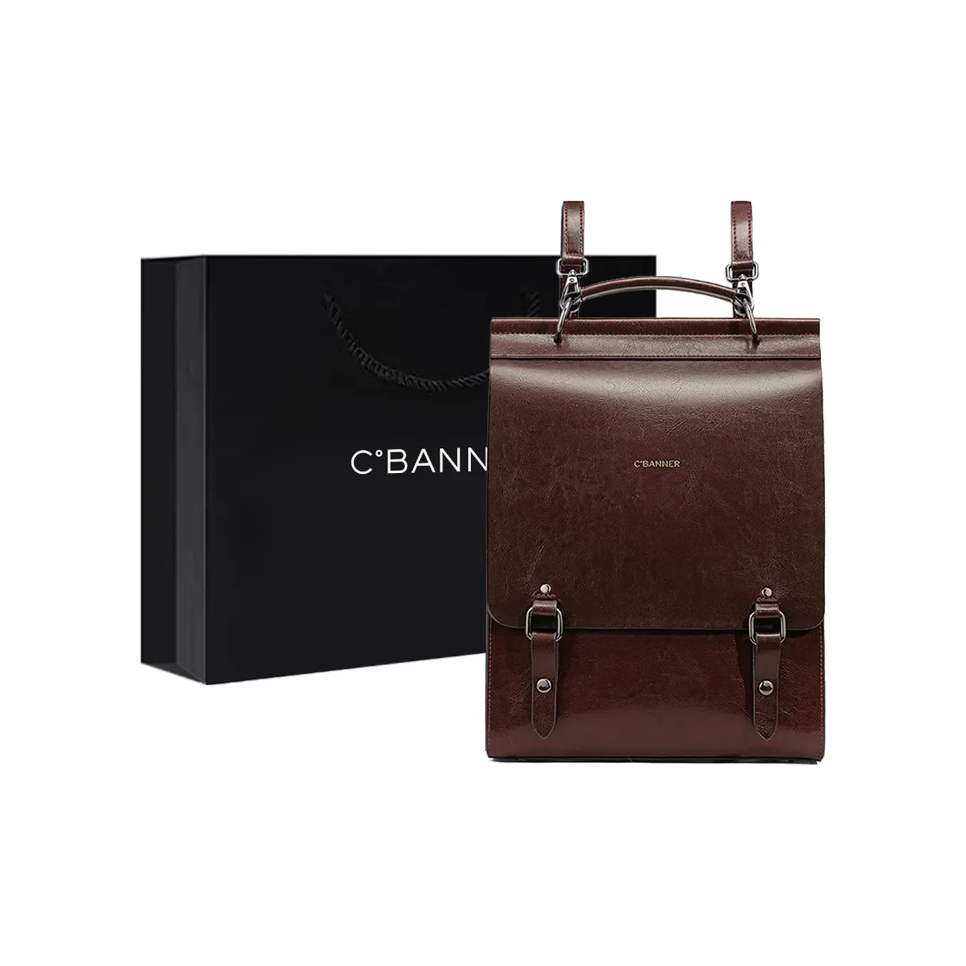 C°BANNER Синтетическая кожа Спилок коровья Ручной Рюкзак Женские Кофе