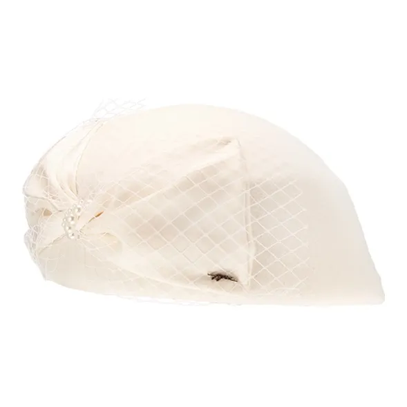 Peach Tea Pure Wool Gauze Satin Berets Women's