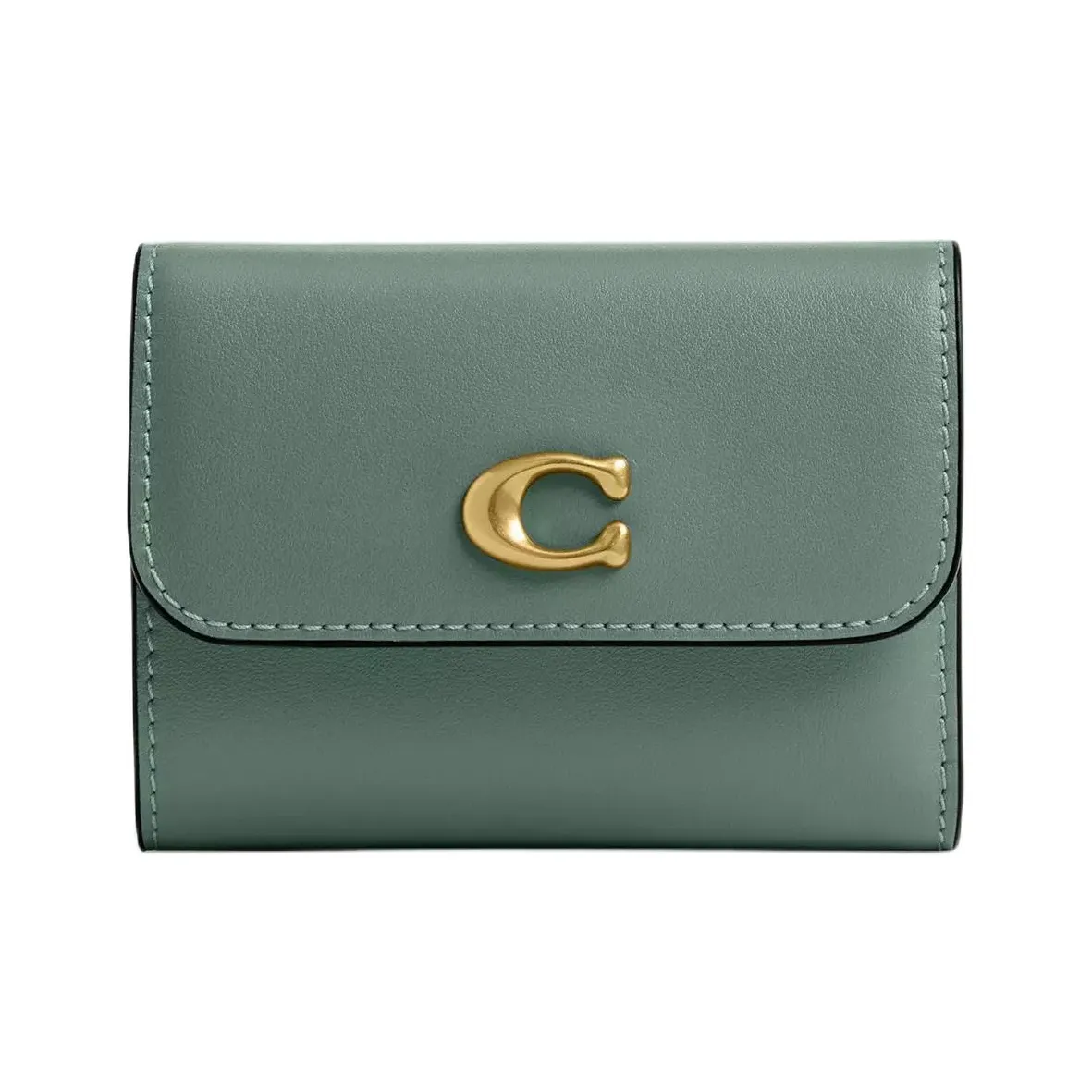 COACH Телячья кожа Кошелек Мини Женские Шалфейный