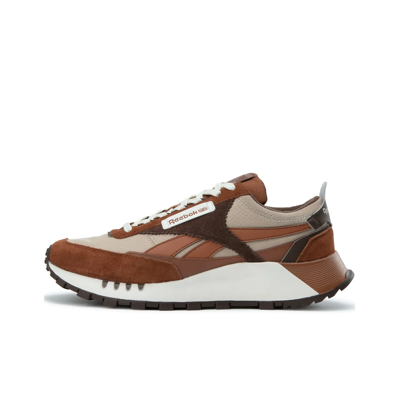 Reebok CL LEGACY W+ Anti Slip And Wear Resistant Height Increasing Low Top Running Shoes Unisex Light Brown