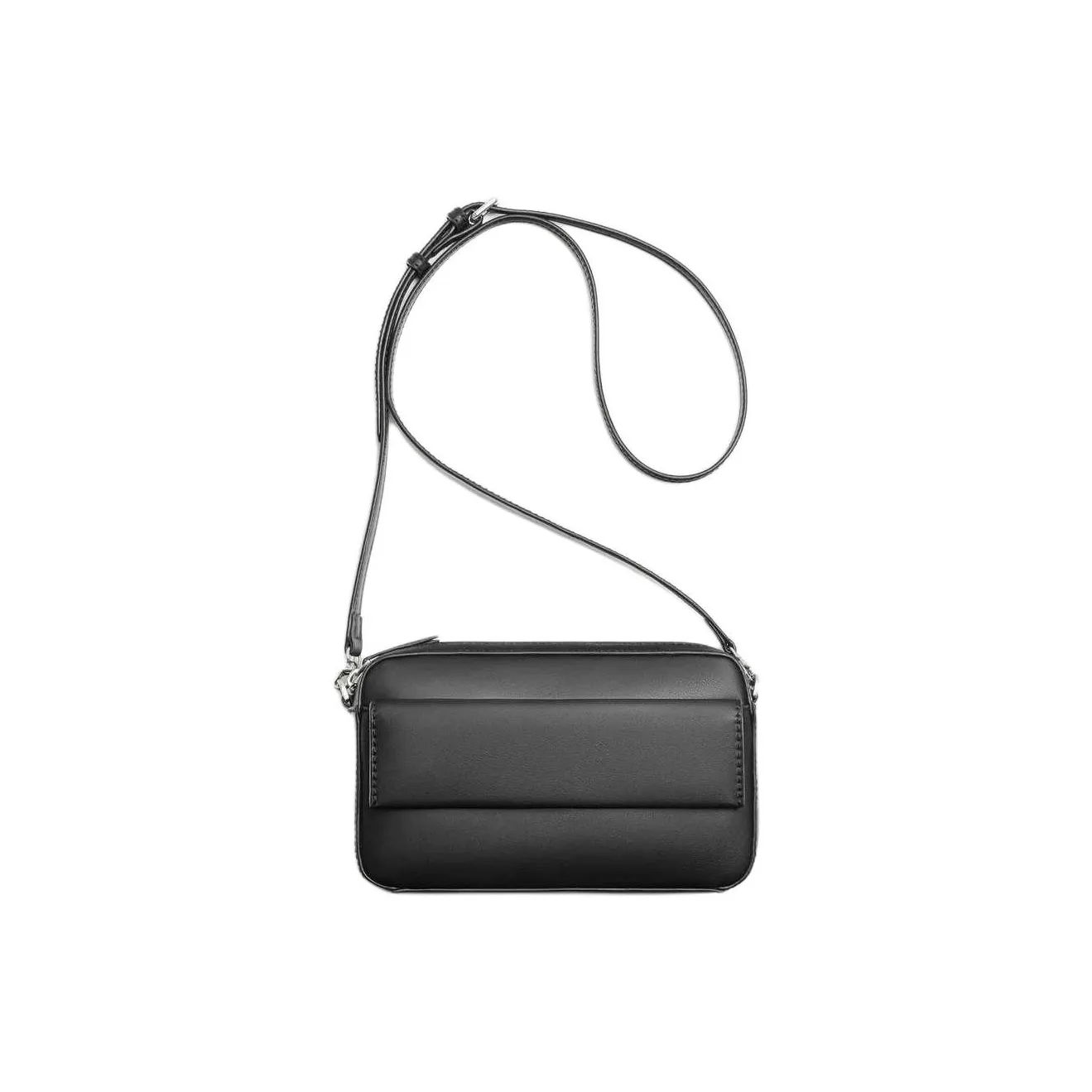 ZARA Polyurethane Shoulder Bag Crossbody Bag Men's Black