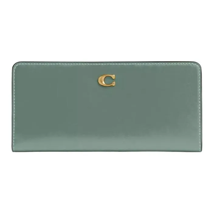 COACH Calfskin Wallet Small Size Women's Sage