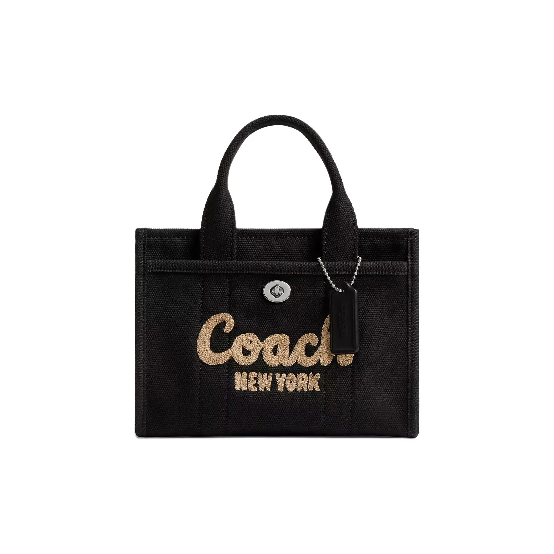 COACH Cargo Холст Сатин Холст Сумка через плечо Сумка Сумка Маленькая Женская Черная