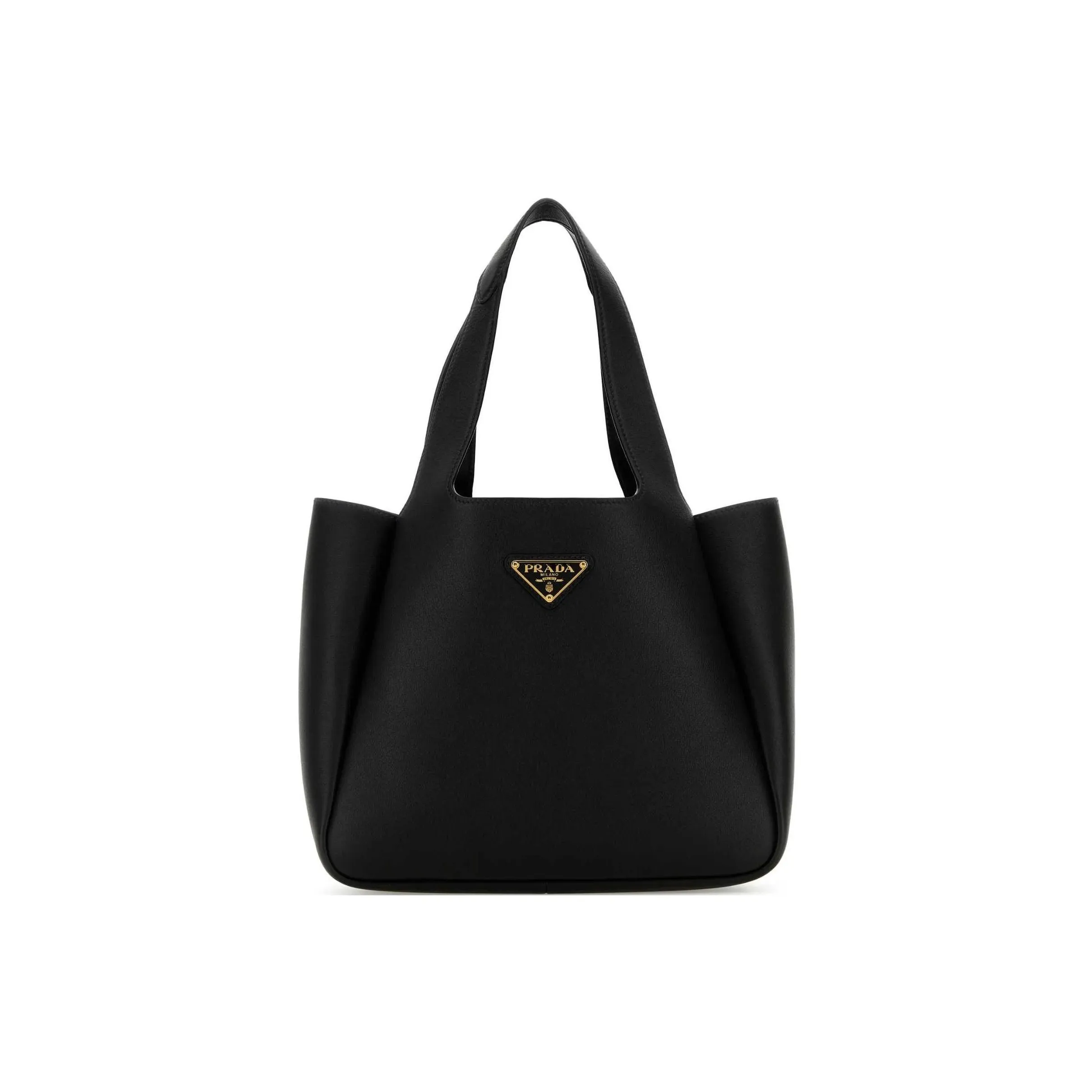 PRADA Leather Tote Bag, Shopping Bag, Handbag Women's Black