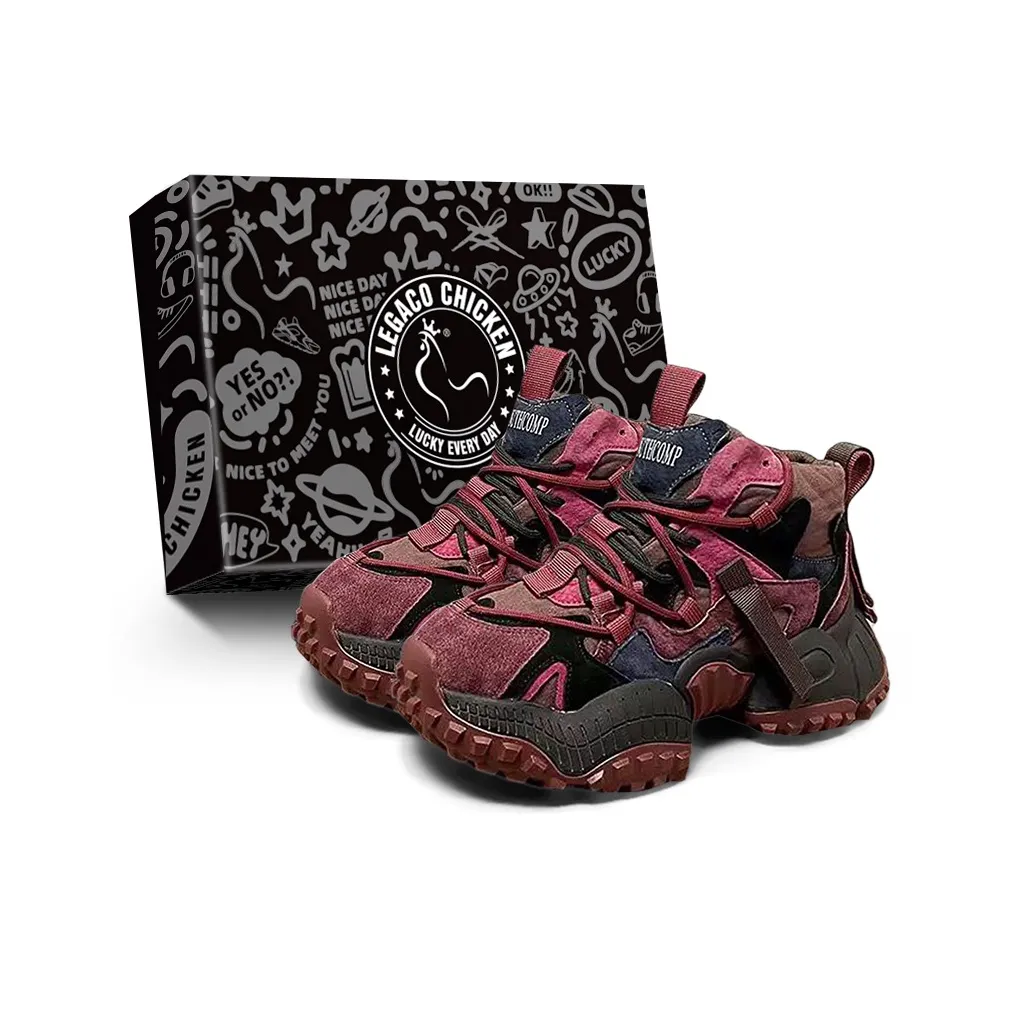 Legaco Chicken Anti Slip And Wear Resistant Height Increasing Mid Top Chunky Sneakers Men's