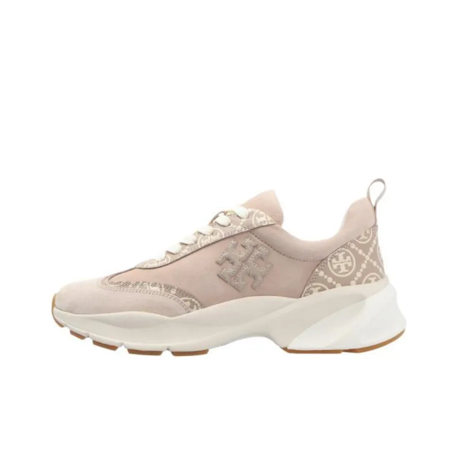 TORY BURCH Good Luck Anti Slip Wear Resistant Low Top Casual Shoes Women's Light Beige