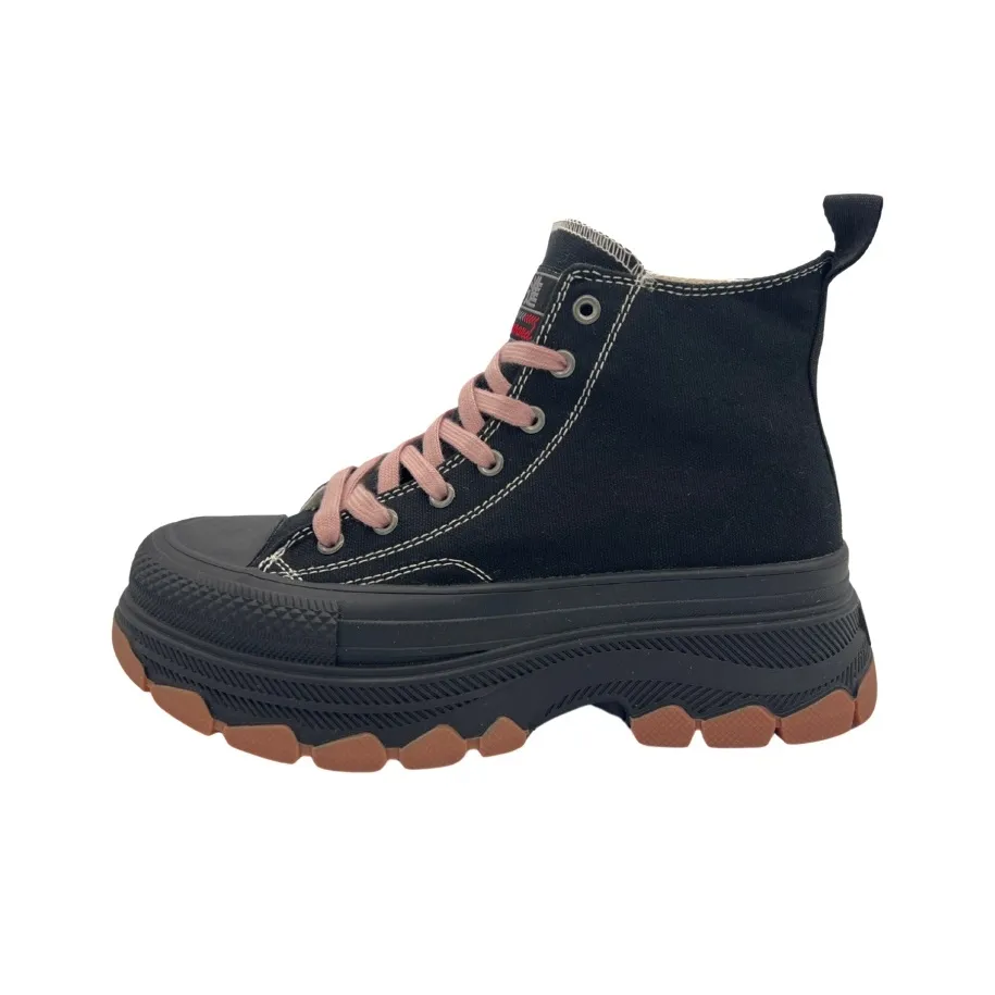 QIANJIN Высокие кеды женские черные