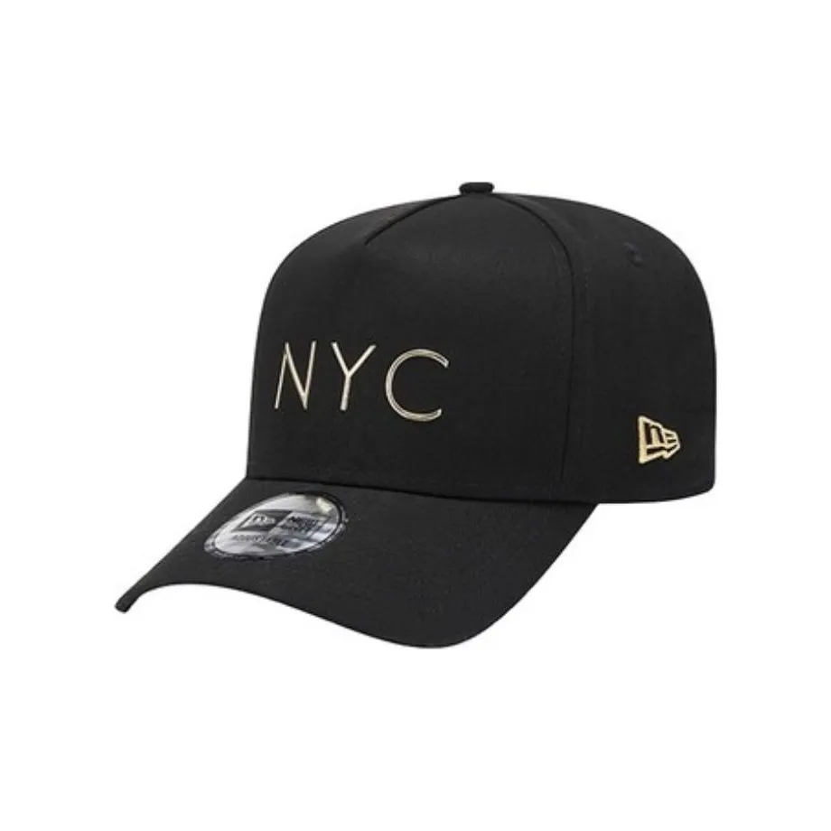 New Era Хлопковые кепки унисекс черный золотой