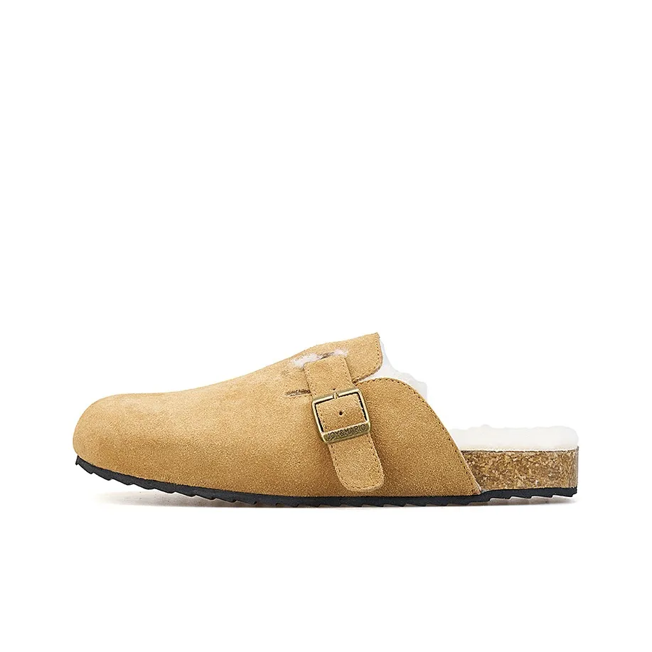 Joy&Mario Closed Toe Slippers Women's Camel