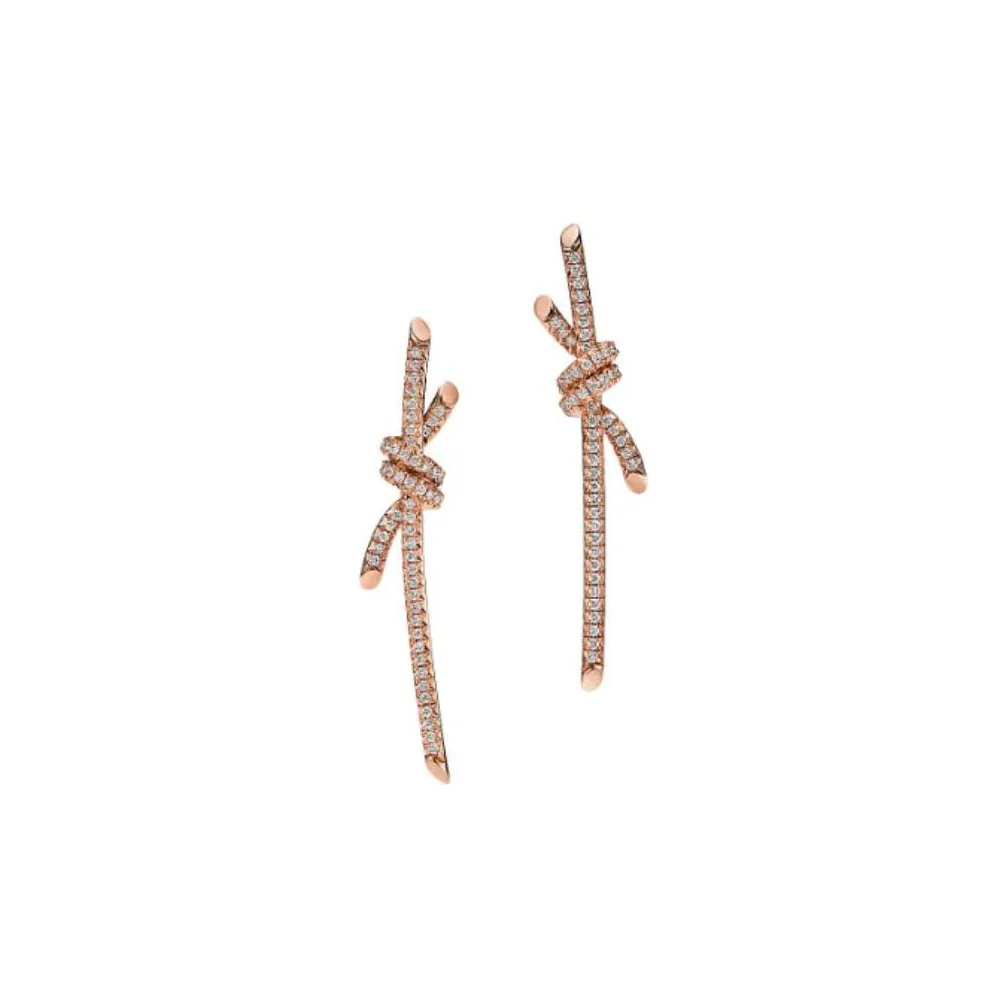 TIFFANY & CO. 18K Rose Gold Earrings Women's Rose Gold
